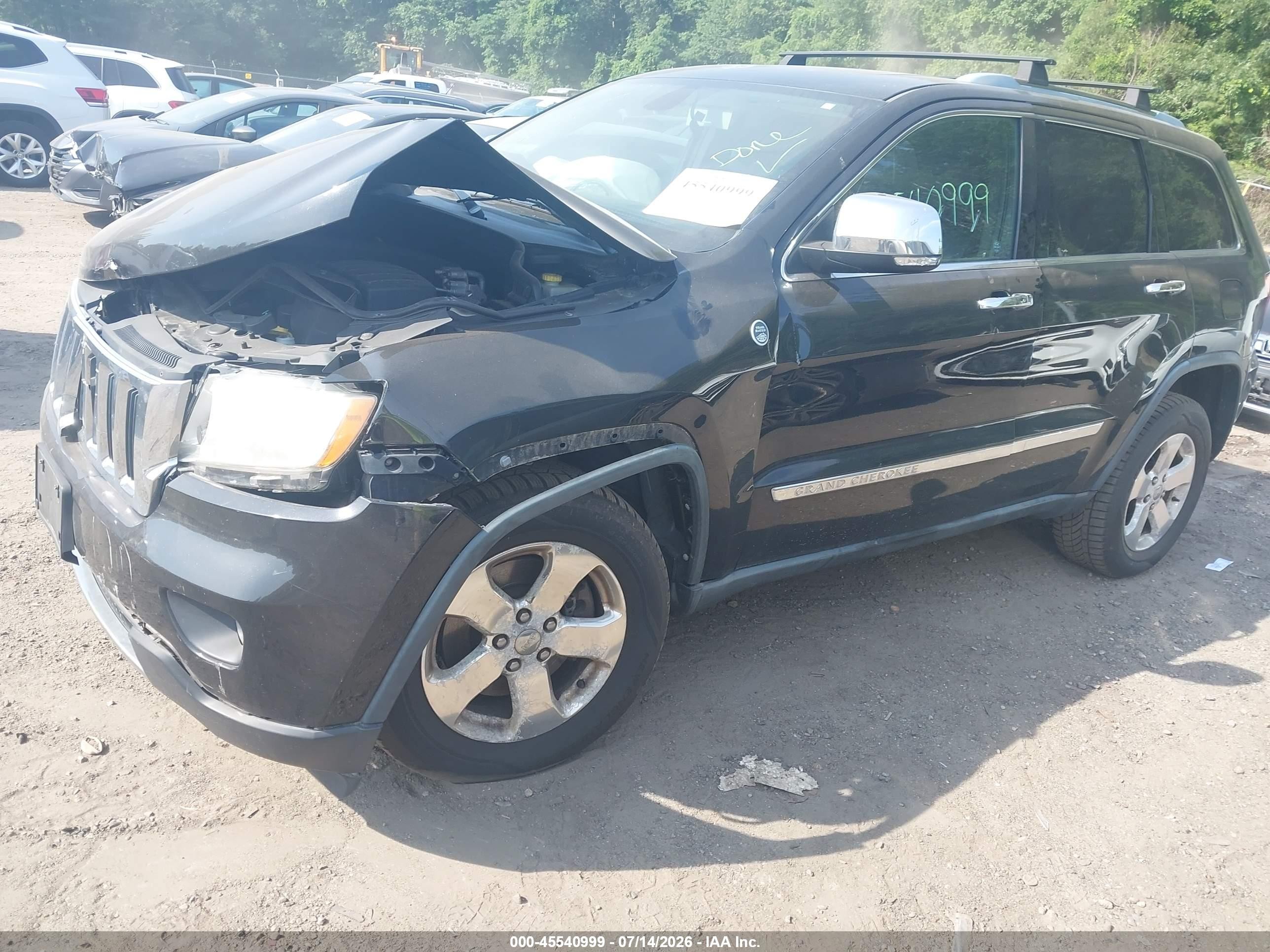 2012 Jeep Grand Cherokee Limited Black vin: 1C4RJFBT7CC204103