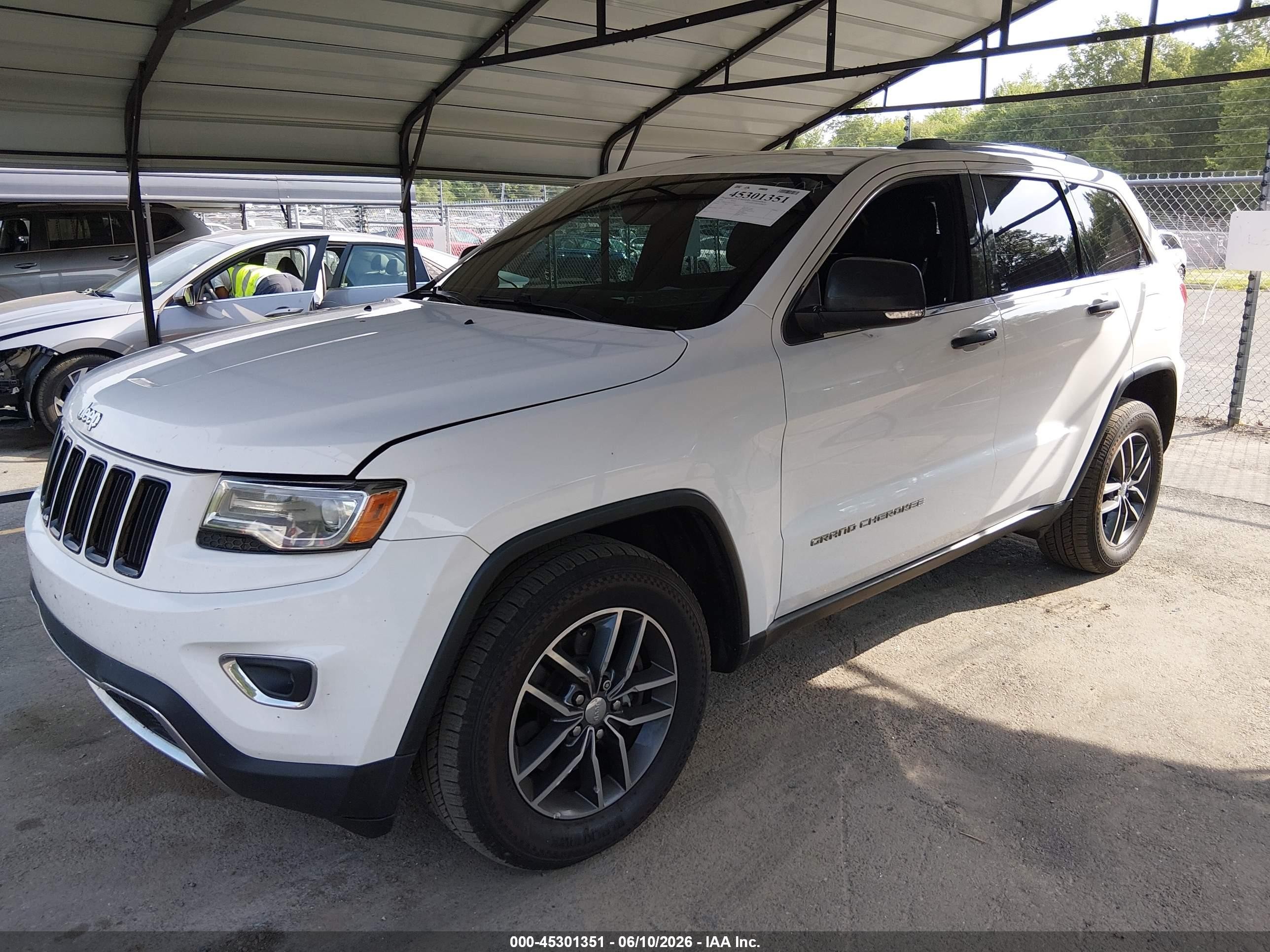 2014 Jeep Grand Cherokee Limited White vin: 1C4RJFBT7EC142446