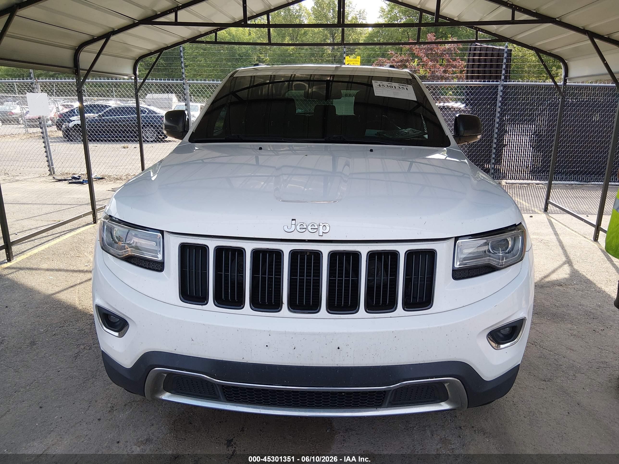 2014 Jeep Grand Cherokee Limited White vin: 1C4RJFBT7EC142446
