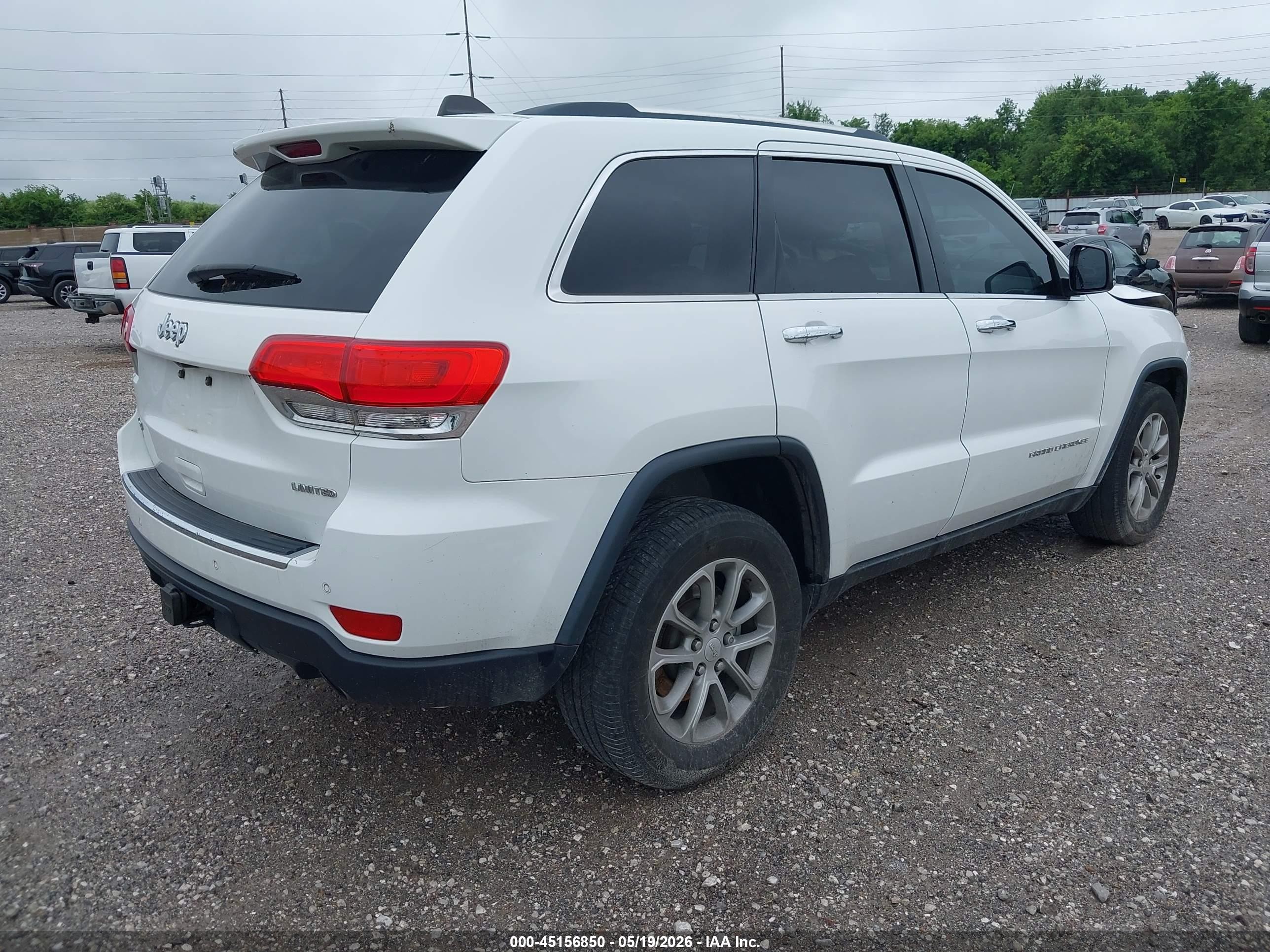 2014 Jeep Grand Cherokee Limited White vin: 1C4RJFBT7EC241073