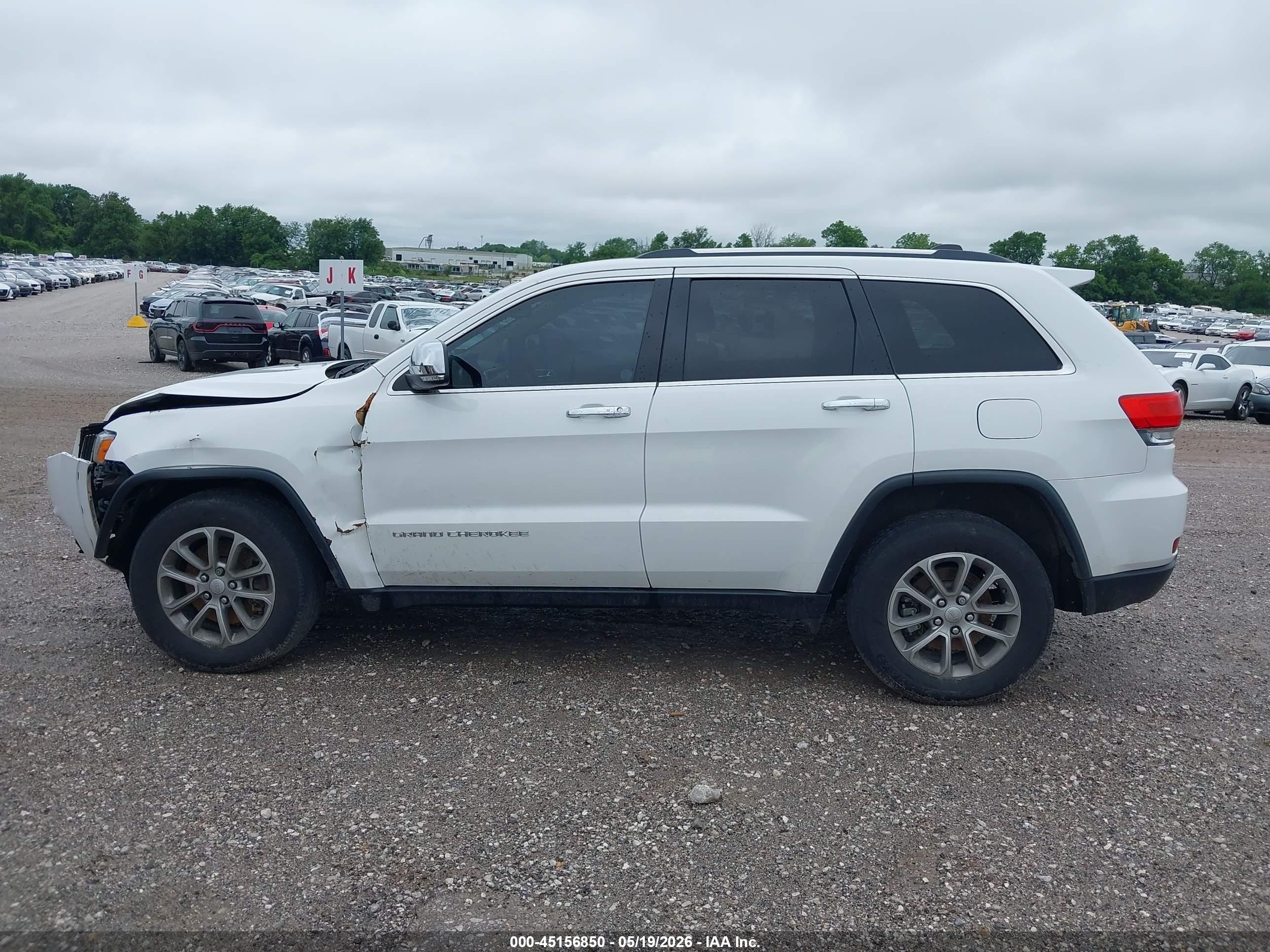 2014 Jeep Grand Cherokee Limited White vin: 1C4RJFBT7EC241073