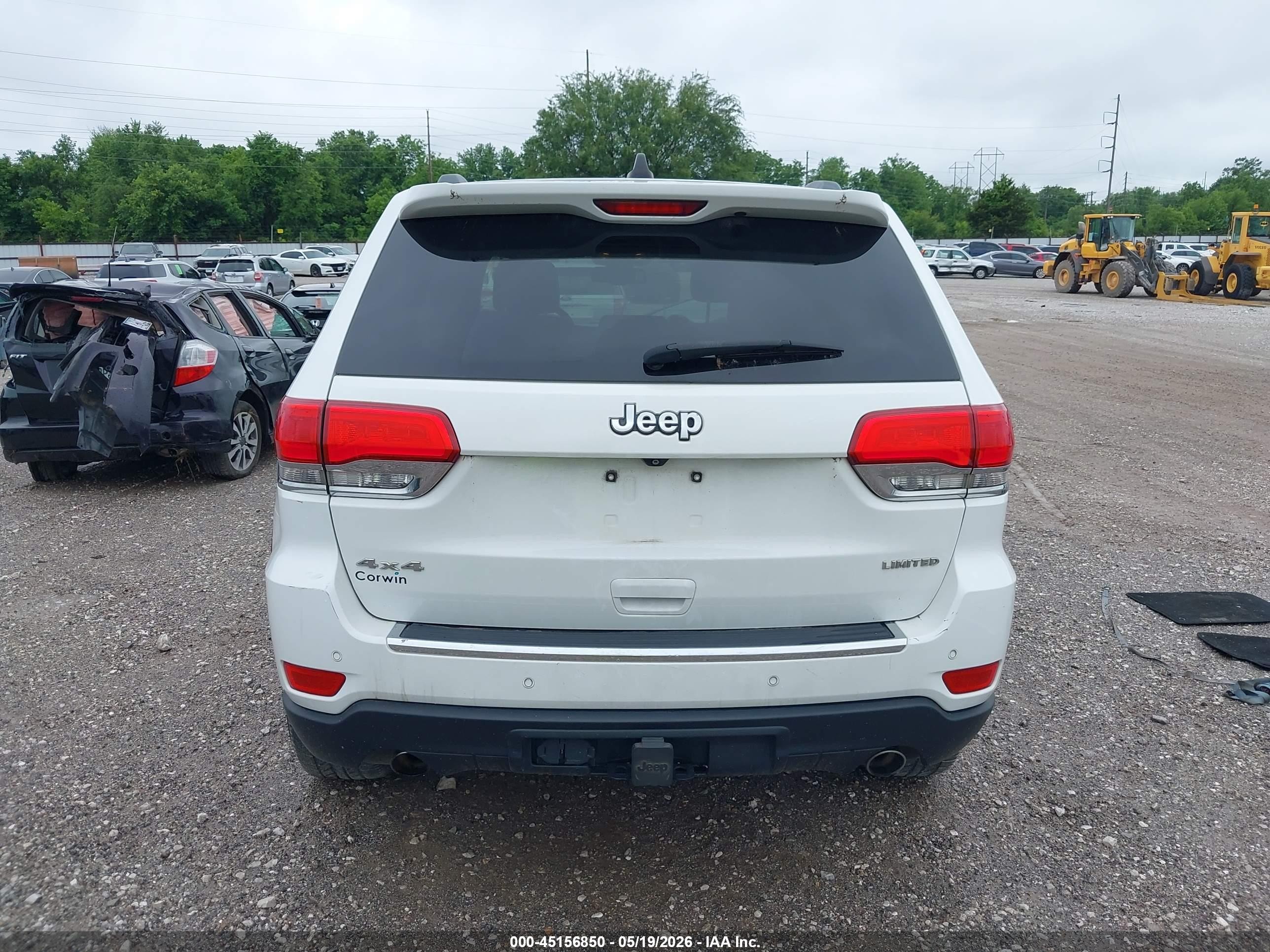 2014 Jeep Grand Cherokee Limited White vin: 1C4RJFBT7EC241073