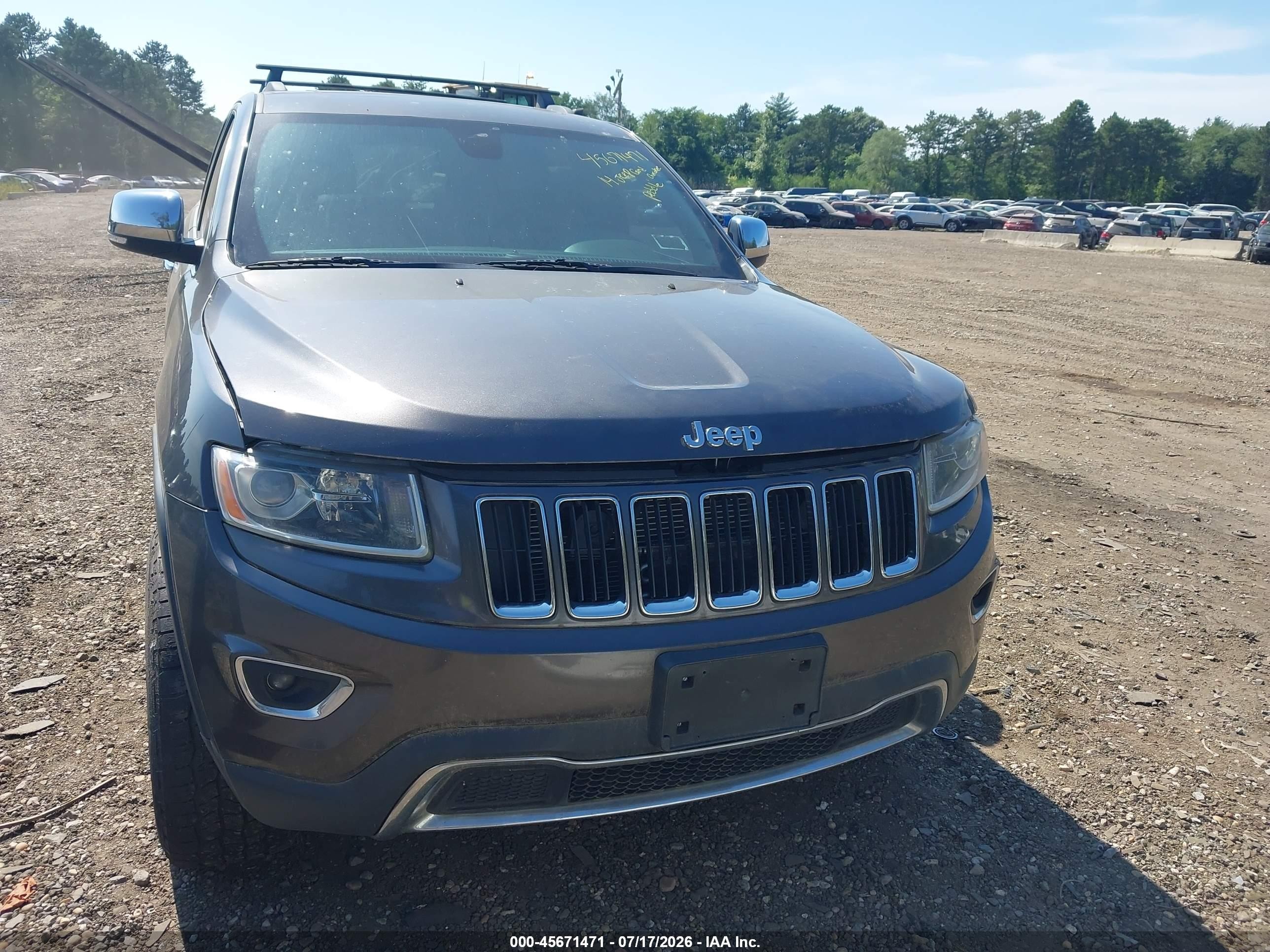 2014 Jeep Grand Cherokee Limited Gray vin: 1C4RJFBT7EC375727