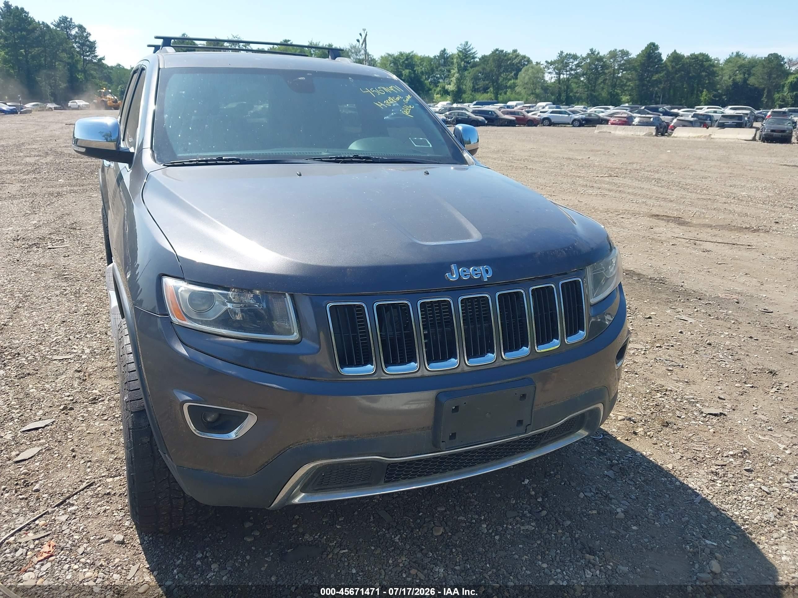 2014 Jeep Grand Cherokee Limited Gray vin: 1C4RJFBT7EC375727