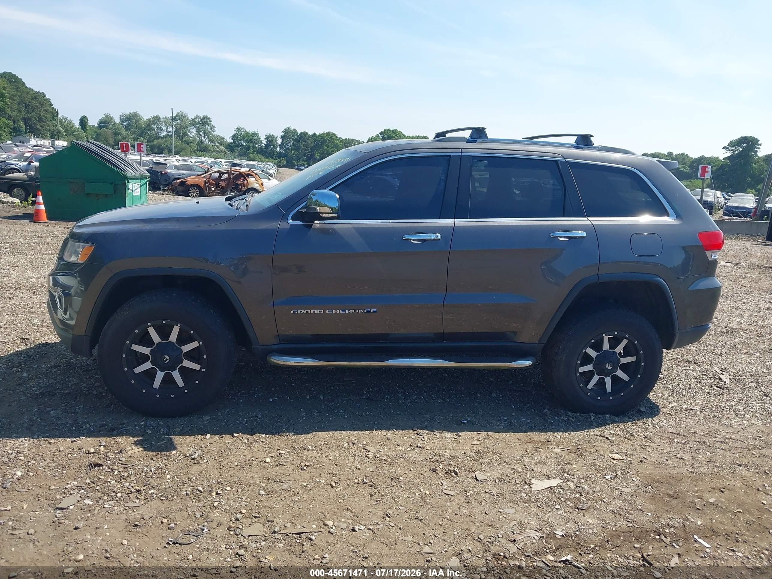 2014 Jeep Grand Cherokee Limited Gray vin: 1C4RJFBT7EC375727