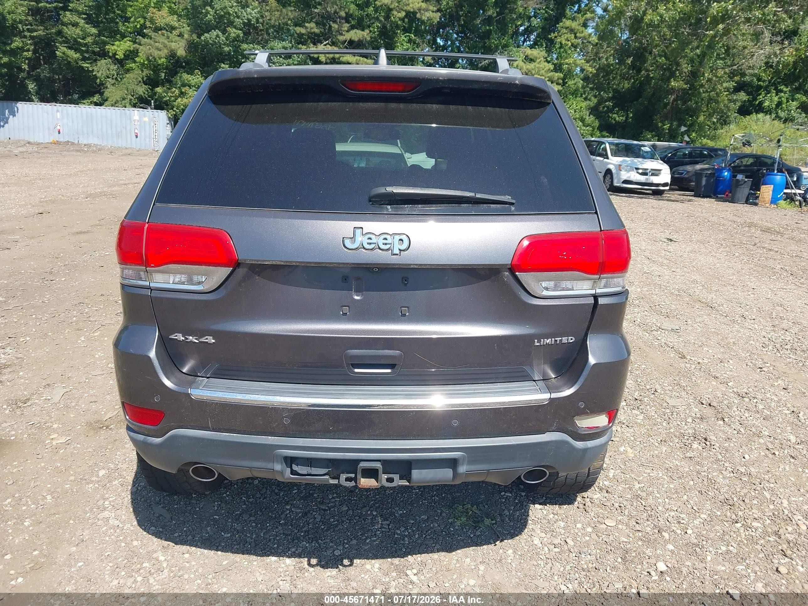 2014 Jeep Grand Cherokee Limited Gray vin: 1C4RJFBT7EC375727