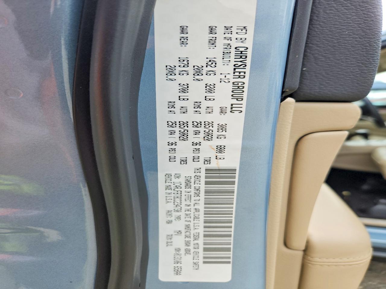2012 Jeep Grand Cherokee Limited Blue vin: 1C4RJFBT8CC234730