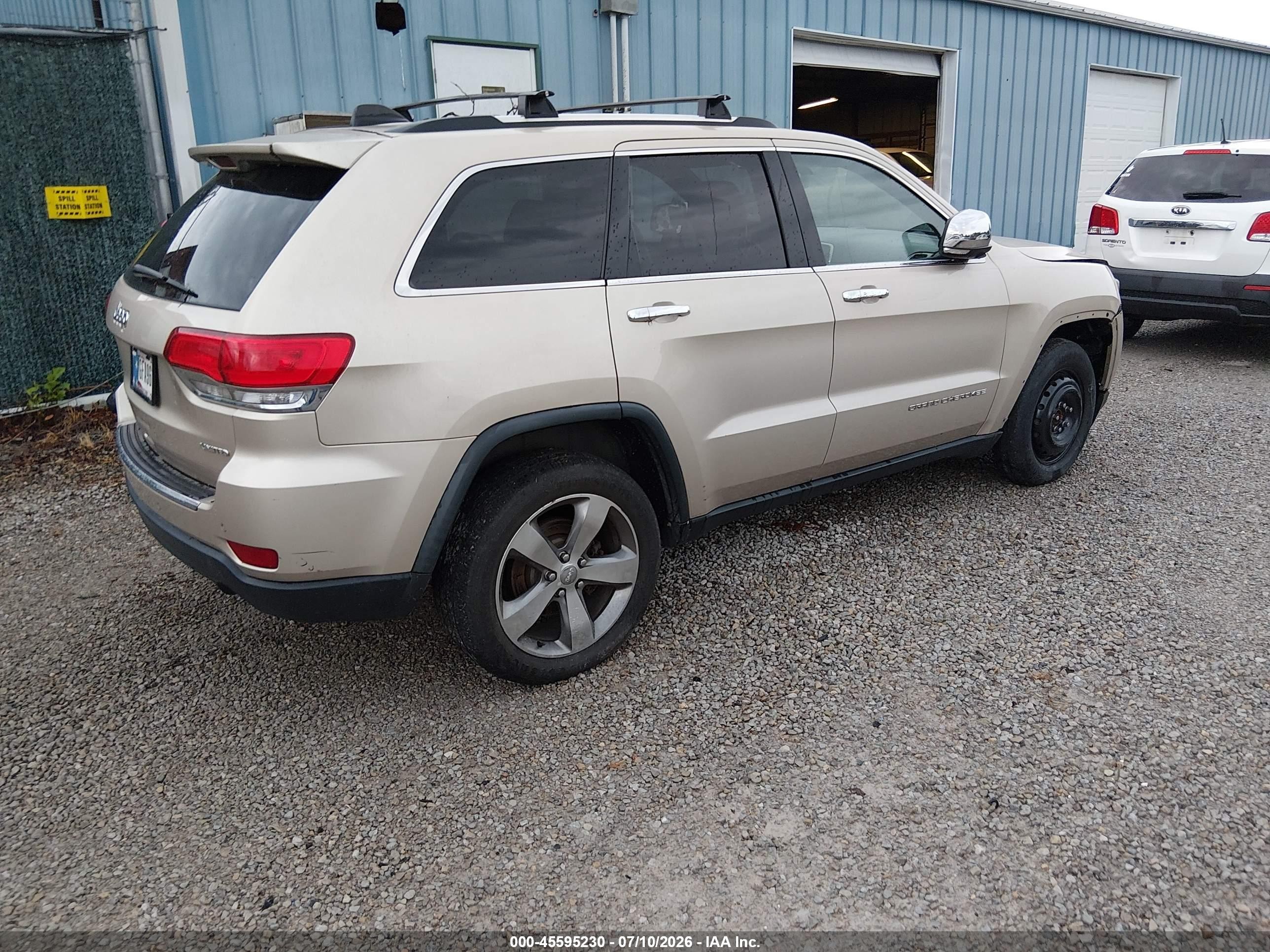 2014 Jeep Grand Cherokee Limited Champagne vin: 1C4RJFBT8EC178789