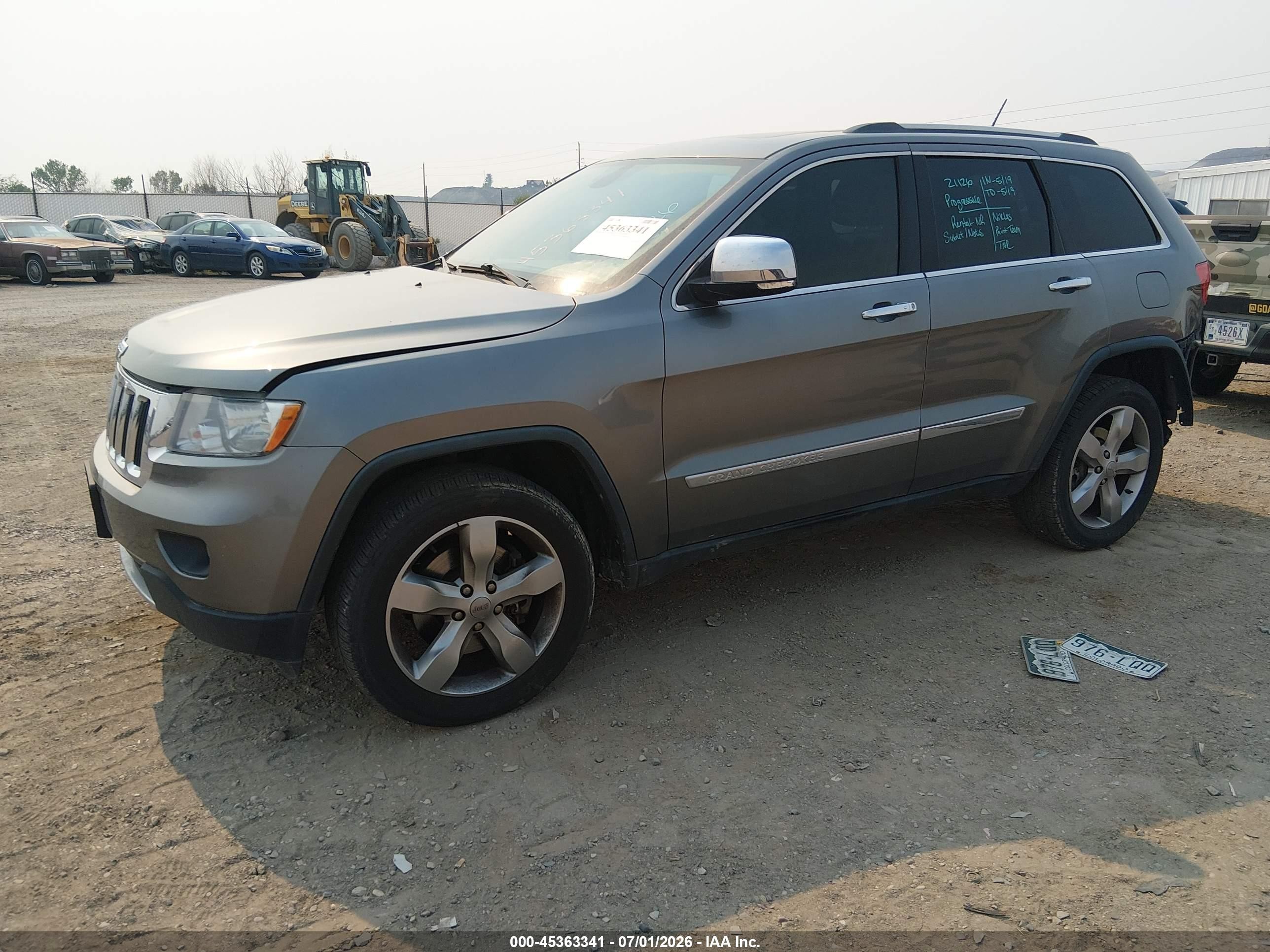 2013 Jeep Grand Cherokee Limited Gray vin: 1C4RJFBT9DC573398