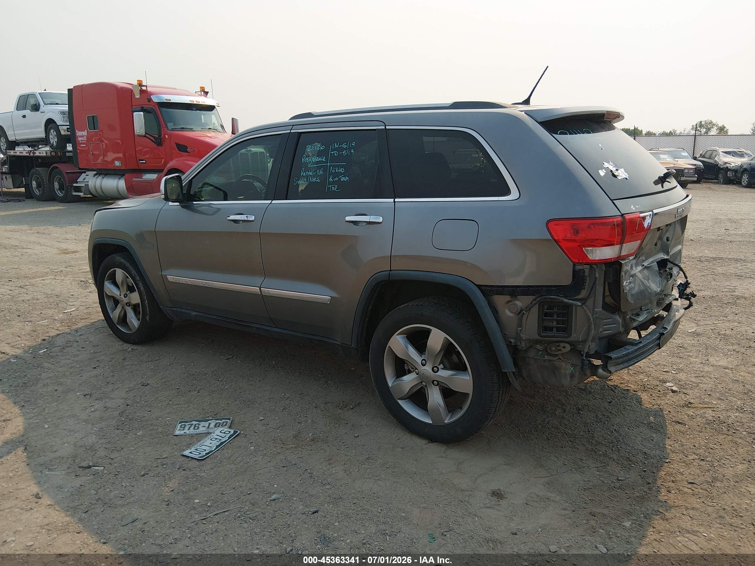 2013 Jeep Grand Cherokee Limited Gray vin: 1C4RJFBT9DC573398