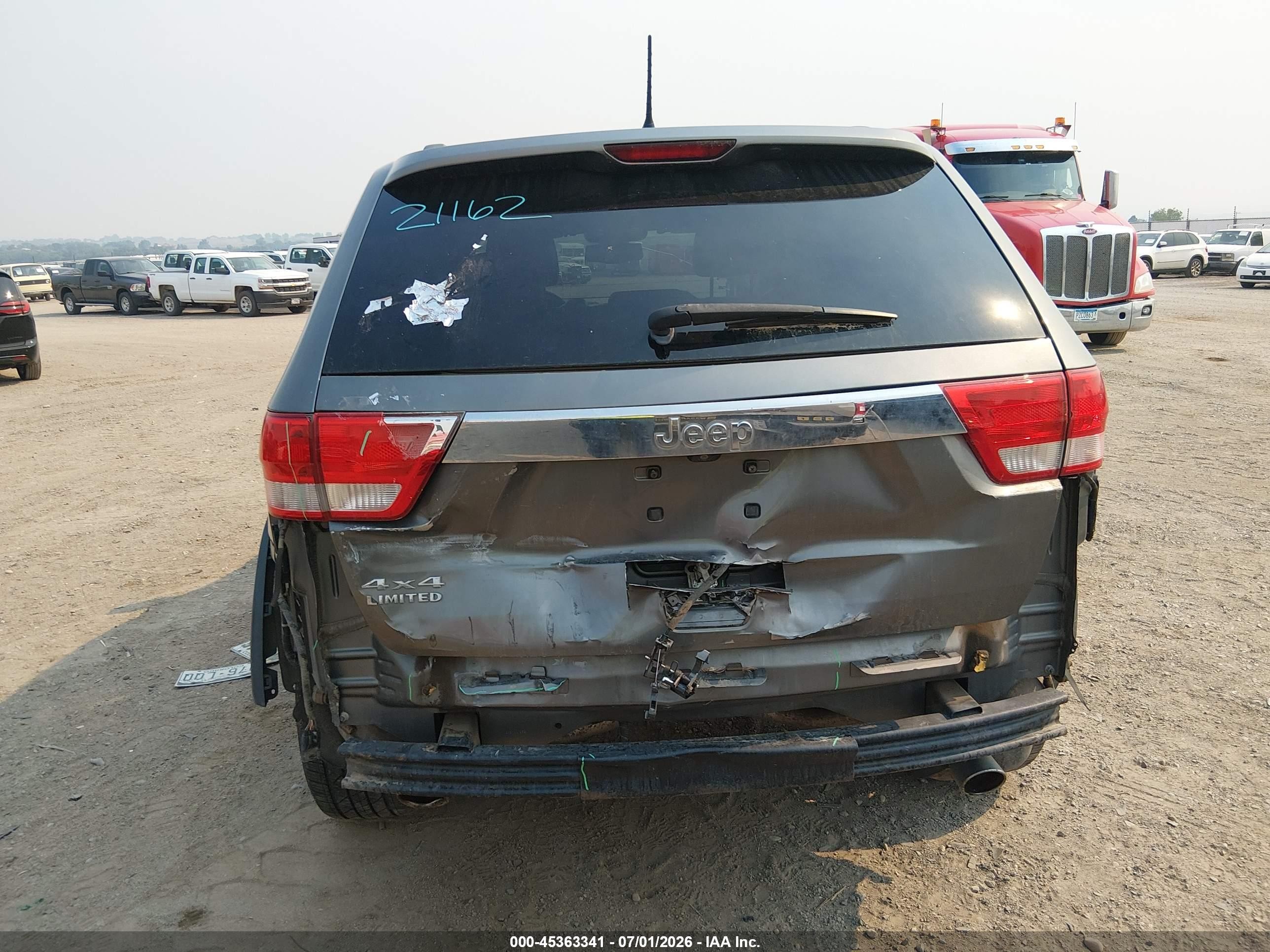 2013 Jeep Grand Cherokee Limited Gray vin: 1C4RJFBT9DC573398