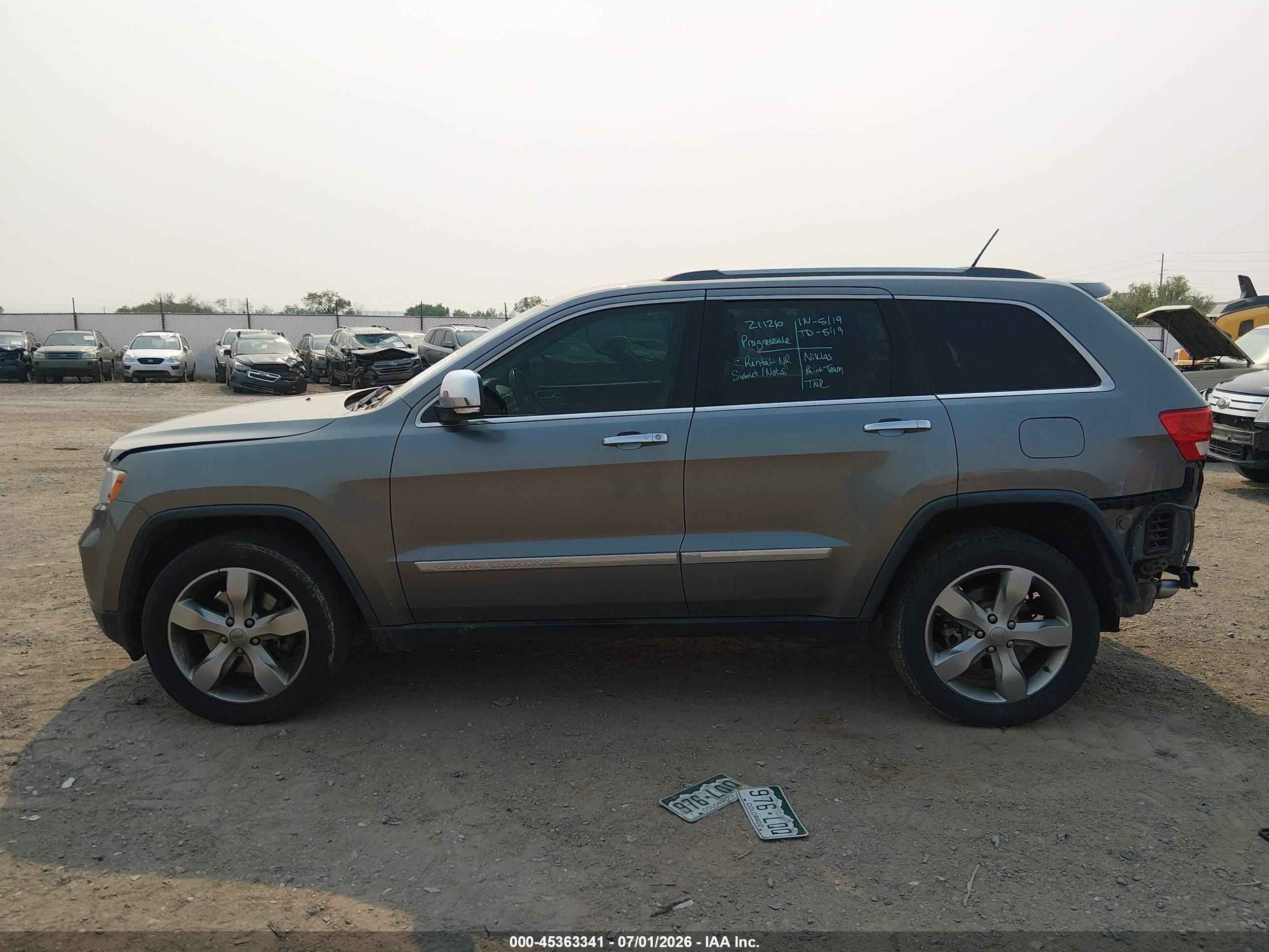 2013 Jeep Grand Cherokee Limited Gray vin: 1C4RJFBT9DC573398