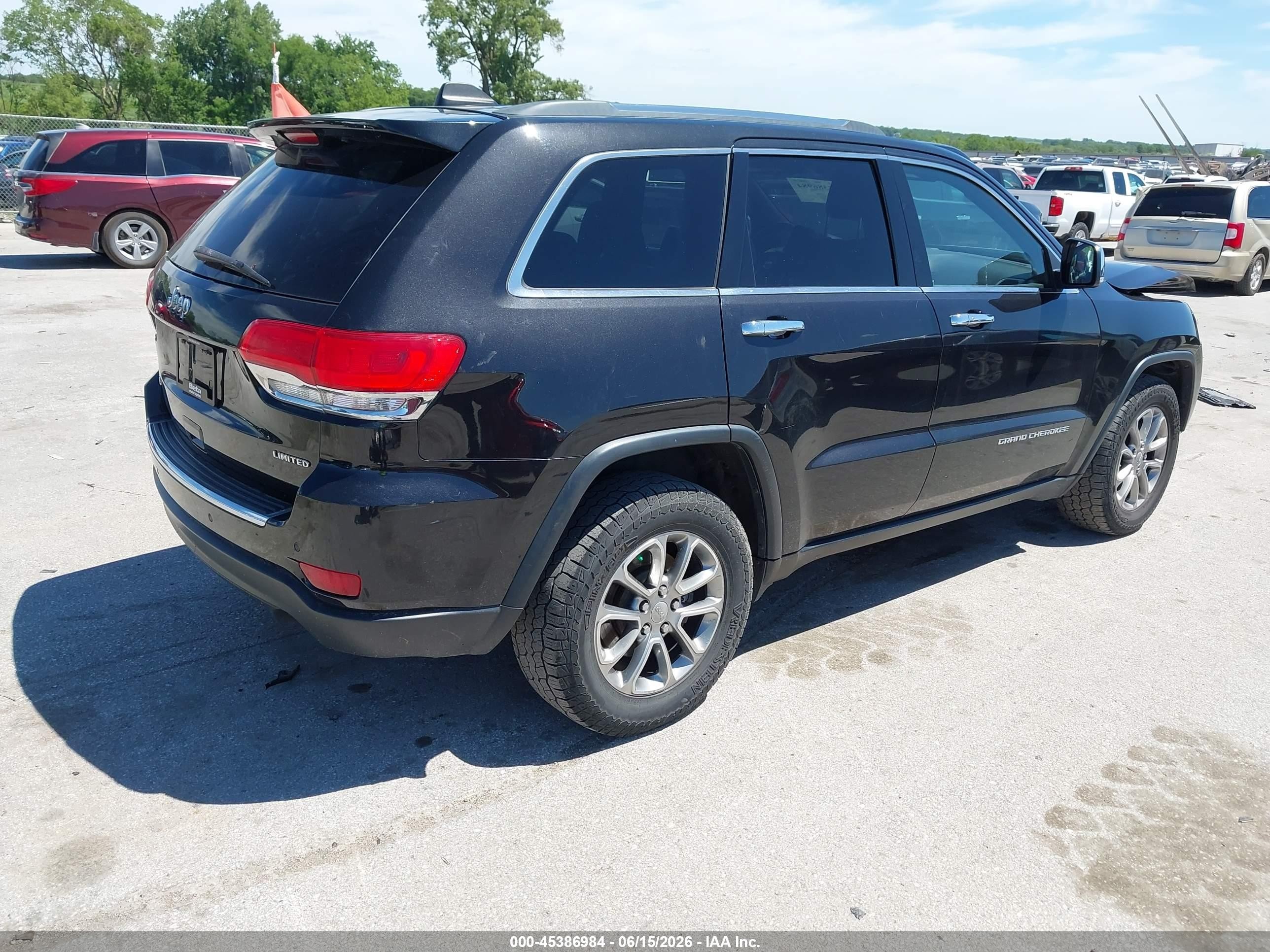 2014 Jeep Grand Cherokee Limited Black vin: 1C4RJFBT9EC413944