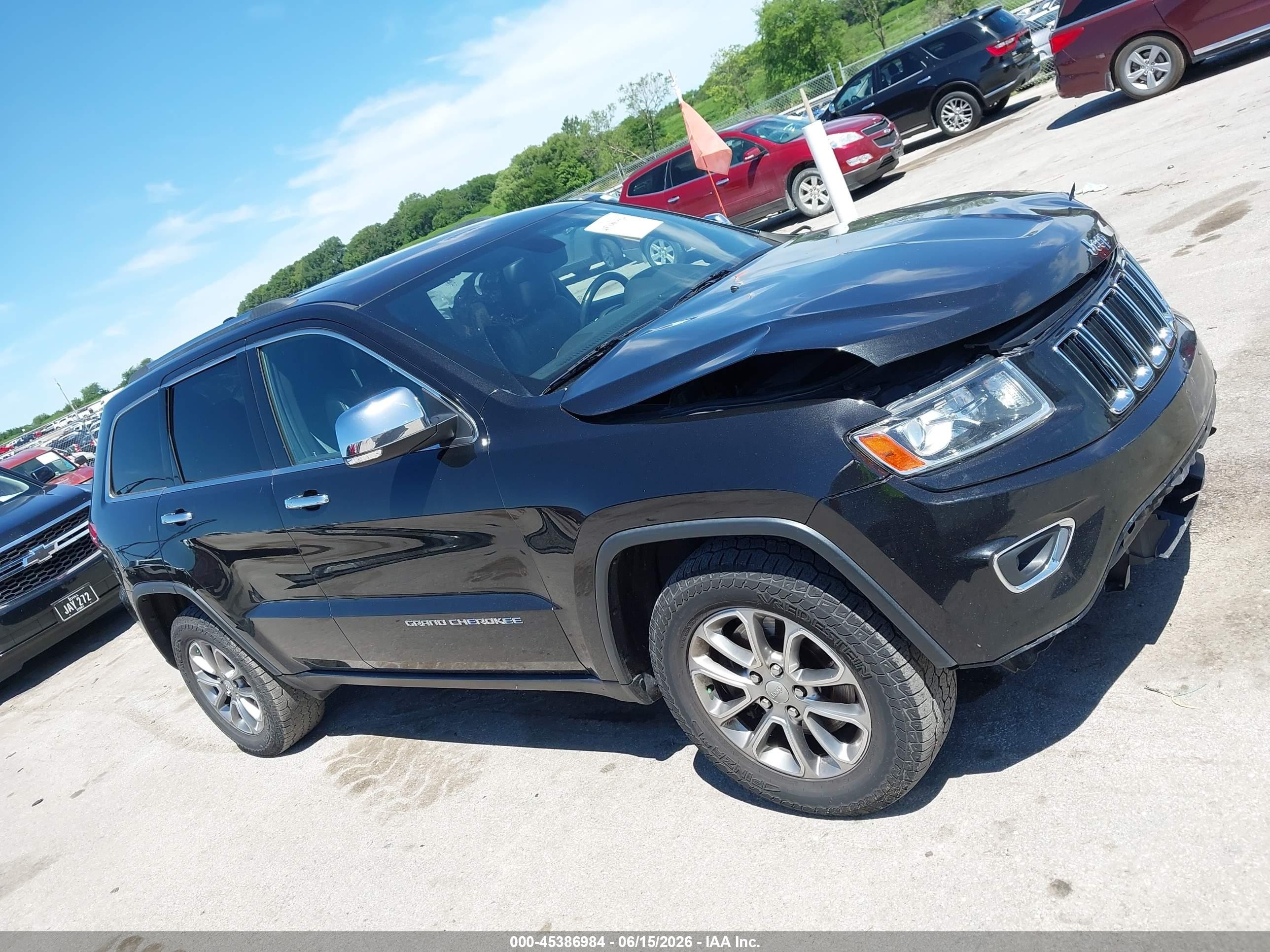 2014 Jeep Grand Cherokee Limited Black vin: 1C4RJFBT9EC413944