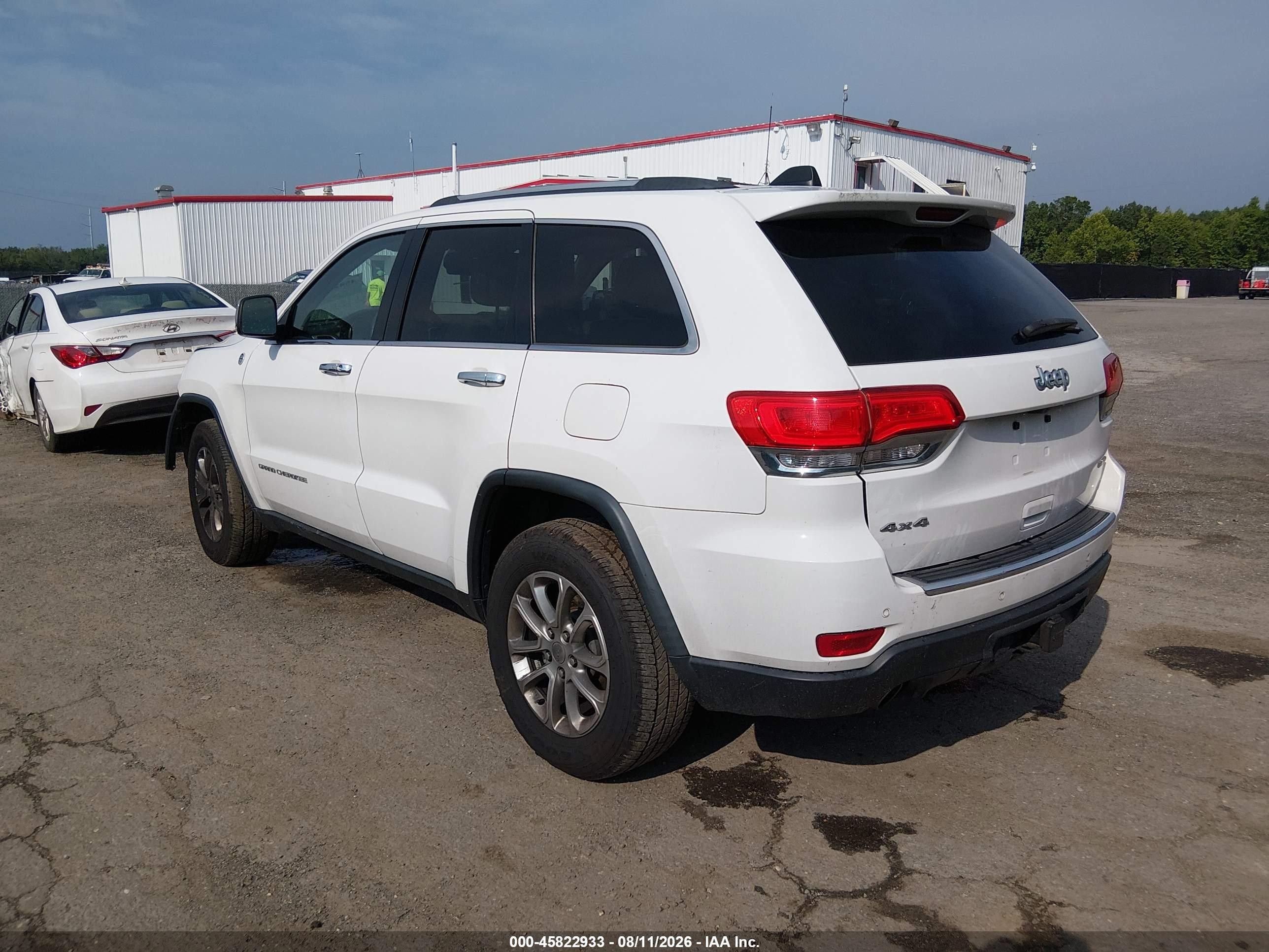 2014 Jeep Grand Cherokee Limited White vin: 1C4RJFBTXEC114740
