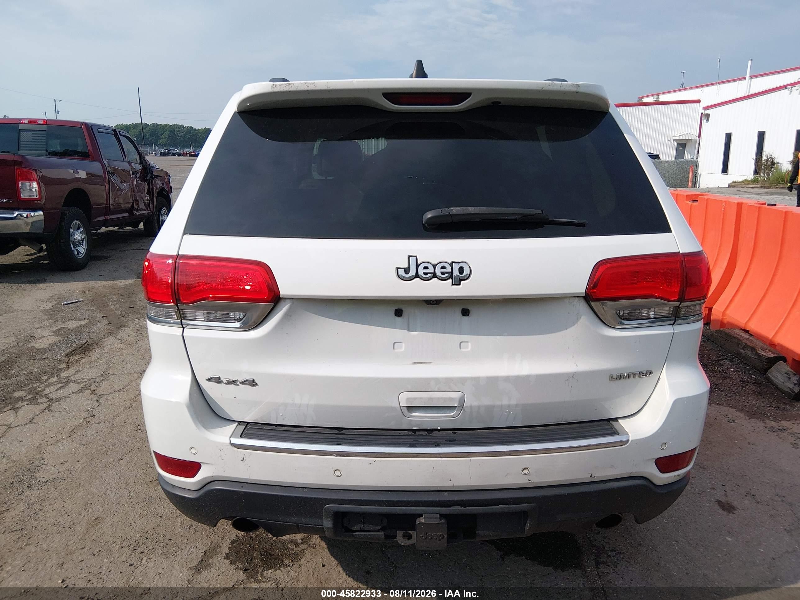 2014 Jeep Grand Cherokee Limited White vin: 1C4RJFBTXEC114740