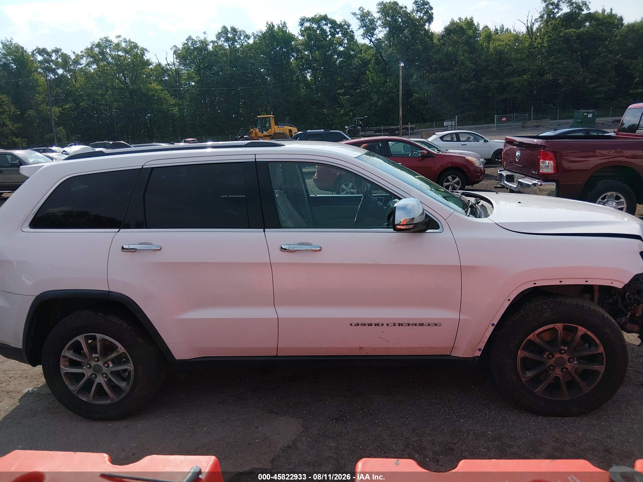 2014 Jeep Grand Cherokee Limited White vin: 1C4RJFBTXEC114740