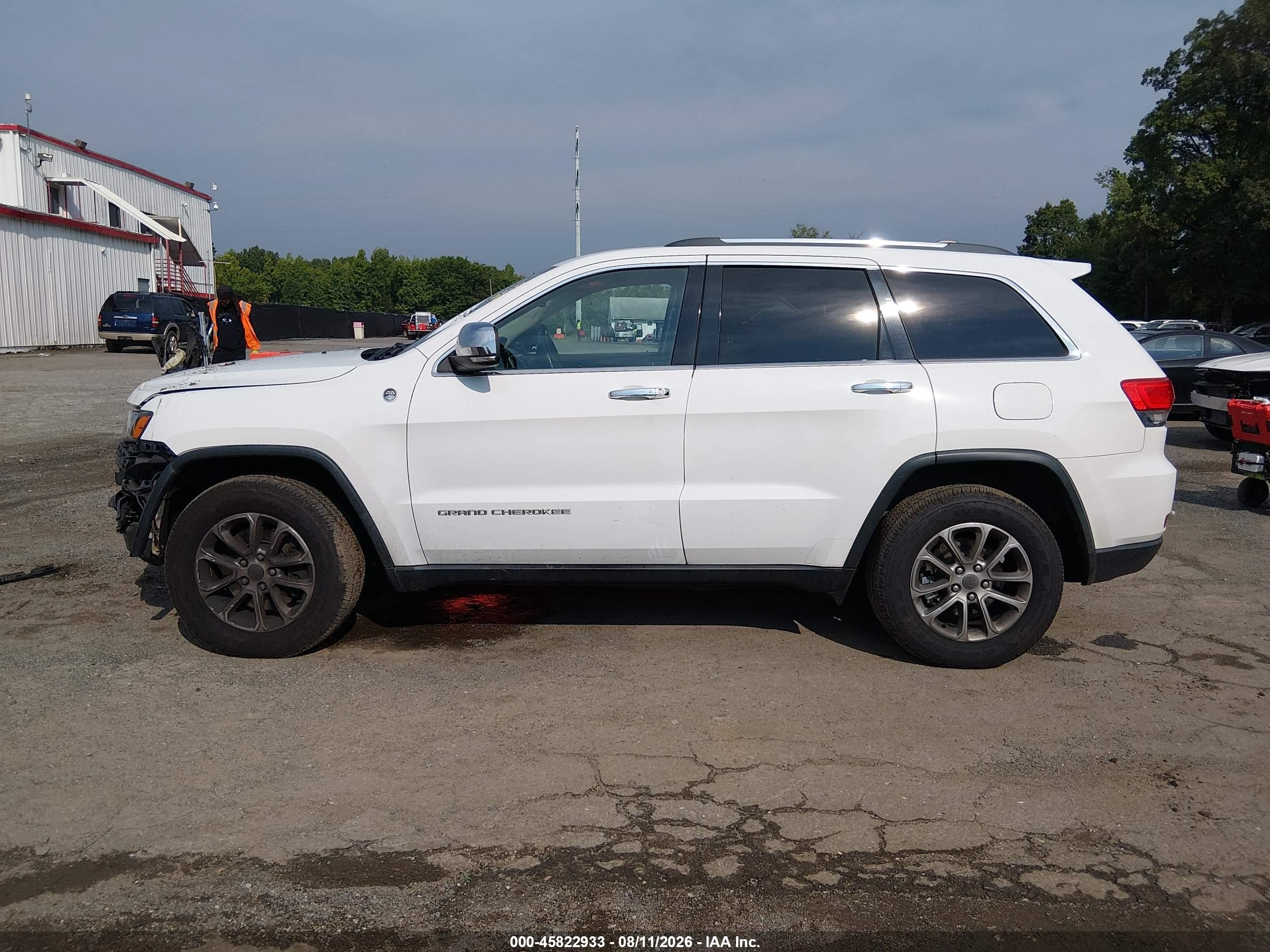 2014 Jeep Grand Cherokee Limited White vin: 1C4RJFBTXEC114740