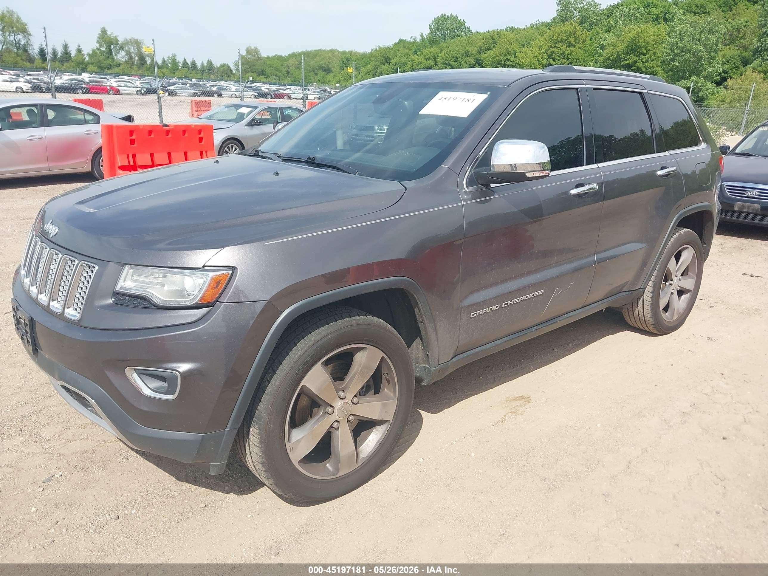 2014 Jeep Grand Cherokee Limited Gray vin: 1C4RJFBTXEC182472