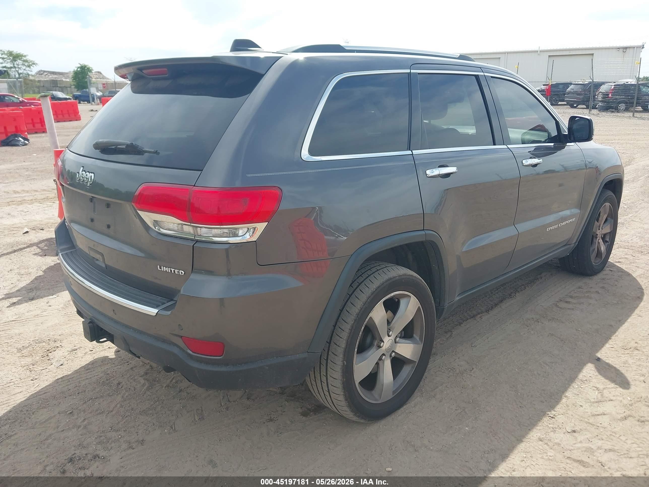 2014 Jeep Grand Cherokee Limited Gray vin: 1C4RJFBTXEC182472