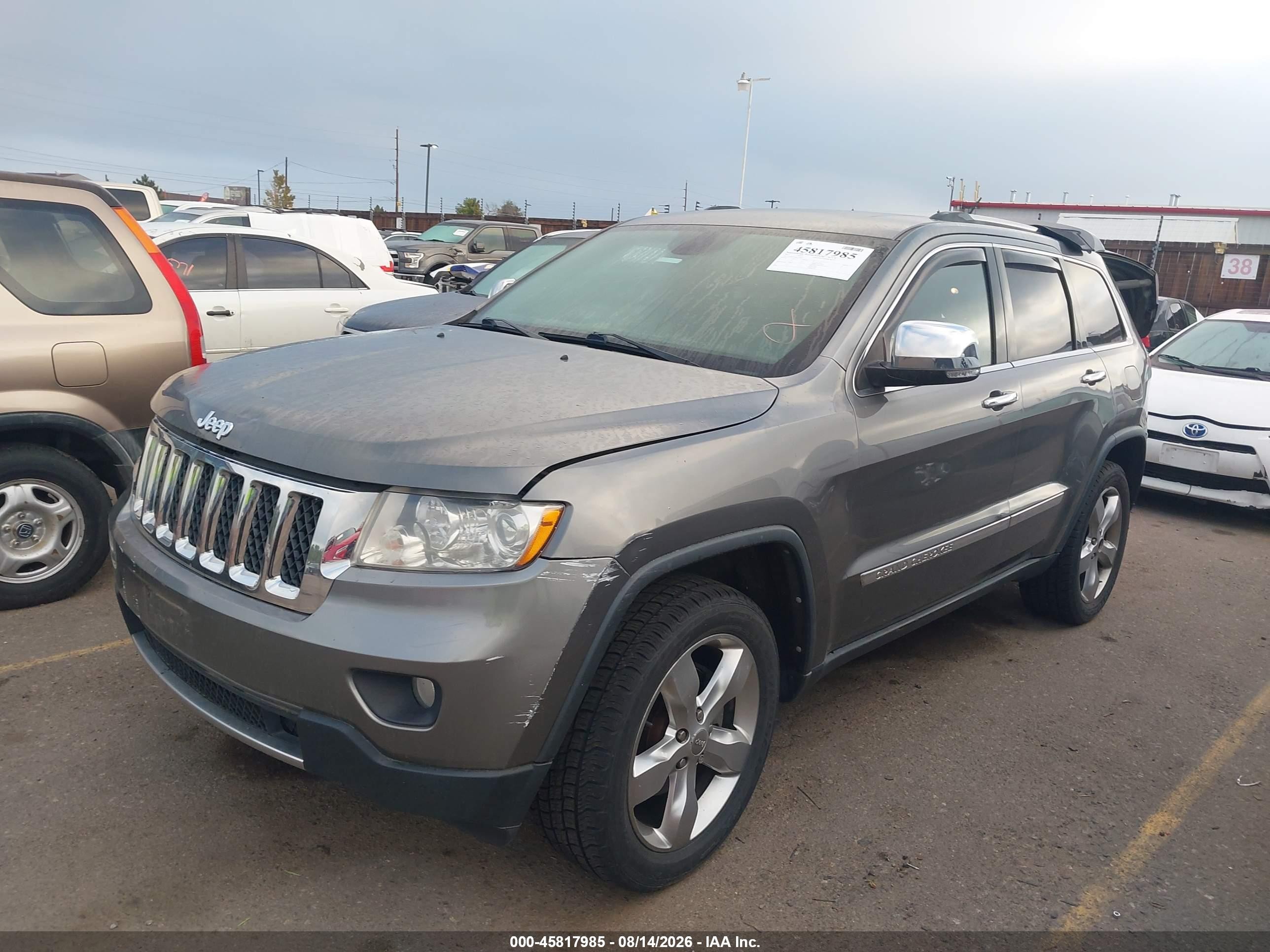 2012 Jeep Grand Cherokee Overland Gray vin: 1C4RJFCG0CC249031