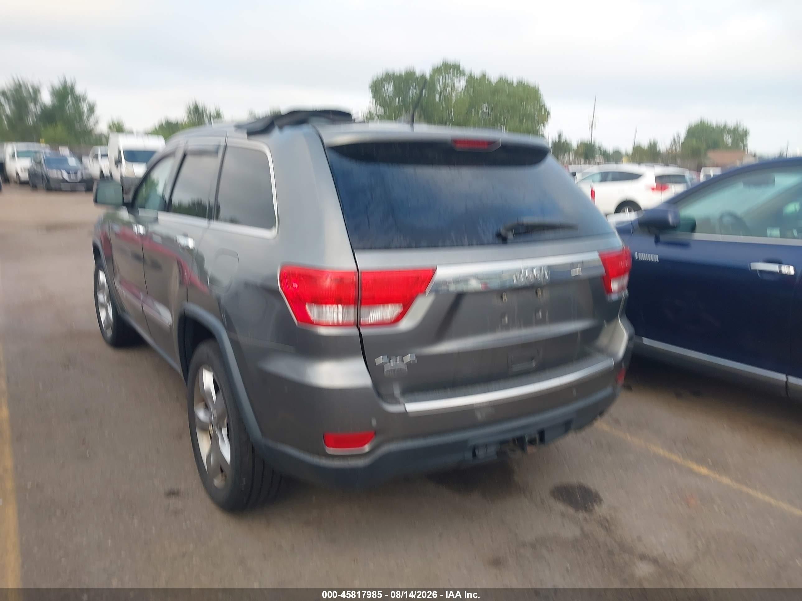 2012 Jeep Grand Cherokee Overland Gray vin: 1C4RJFCG0CC249031