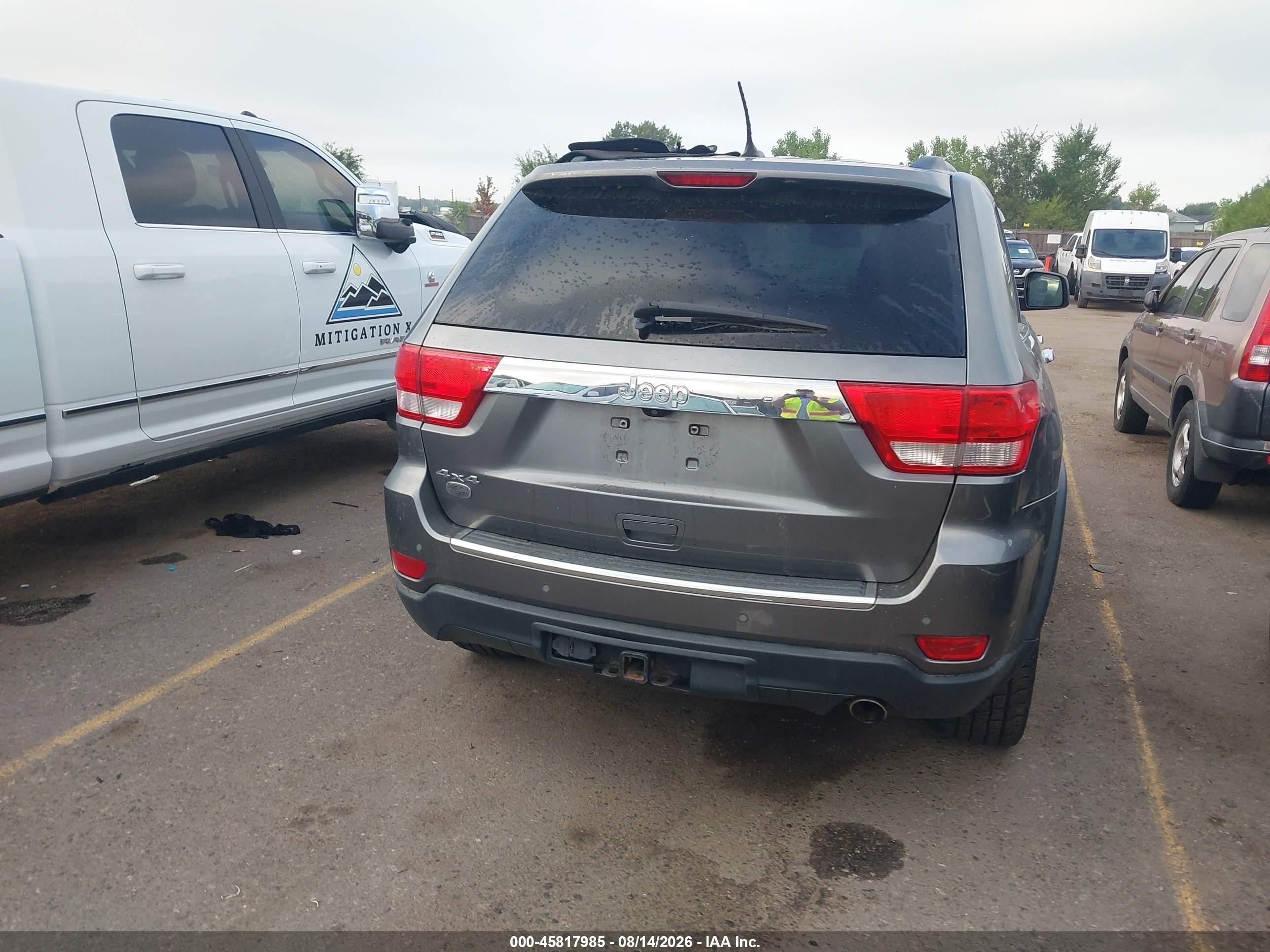 2012 Jeep Grand Cherokee Overland Gray vin: 1C4RJFCG0CC249031
