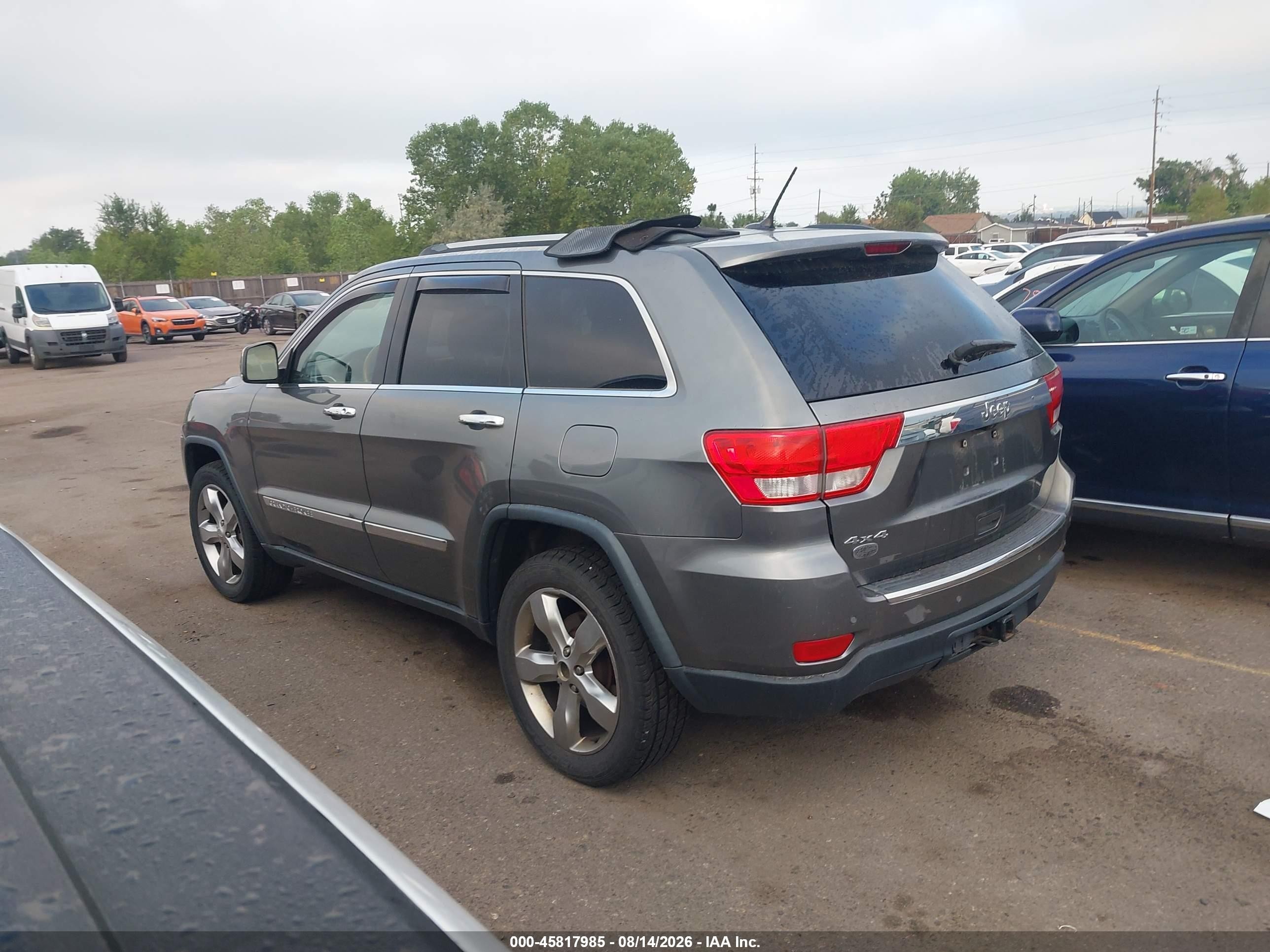 2012 Jeep Grand Cherokee Overland Gray vin: 1C4RJFCG0CC249031