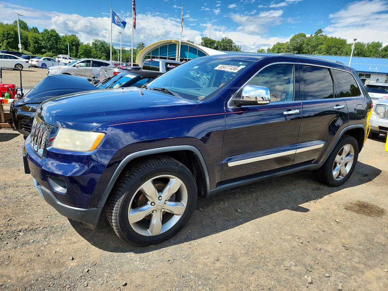 2012 Jeep Grand Cherokee Overland Синий vin: 1C4RJFCG0CC279873