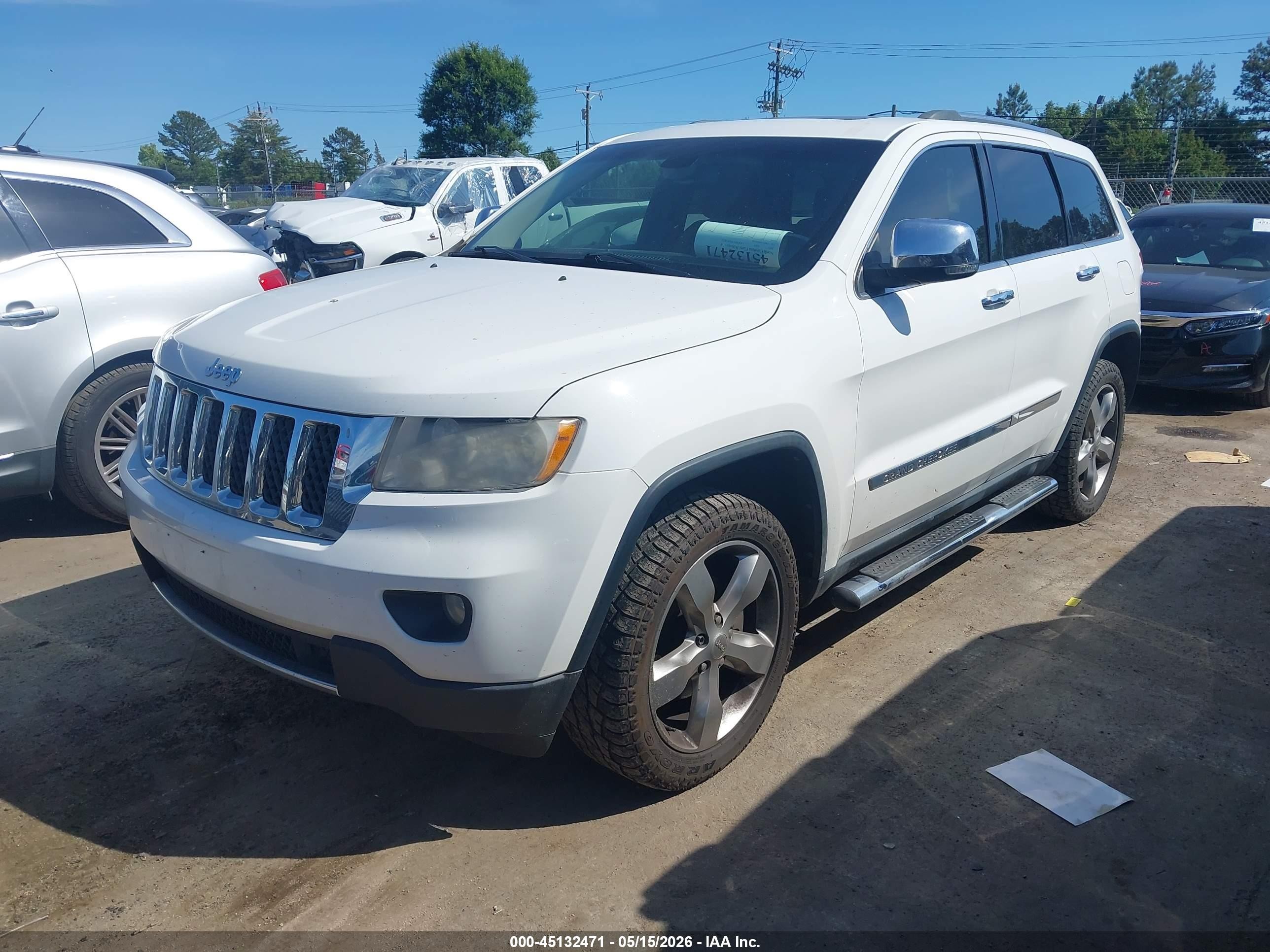 2013 Jeep Grand Cherokee Overland Белый vin: 1C4RJFCG0DC601266