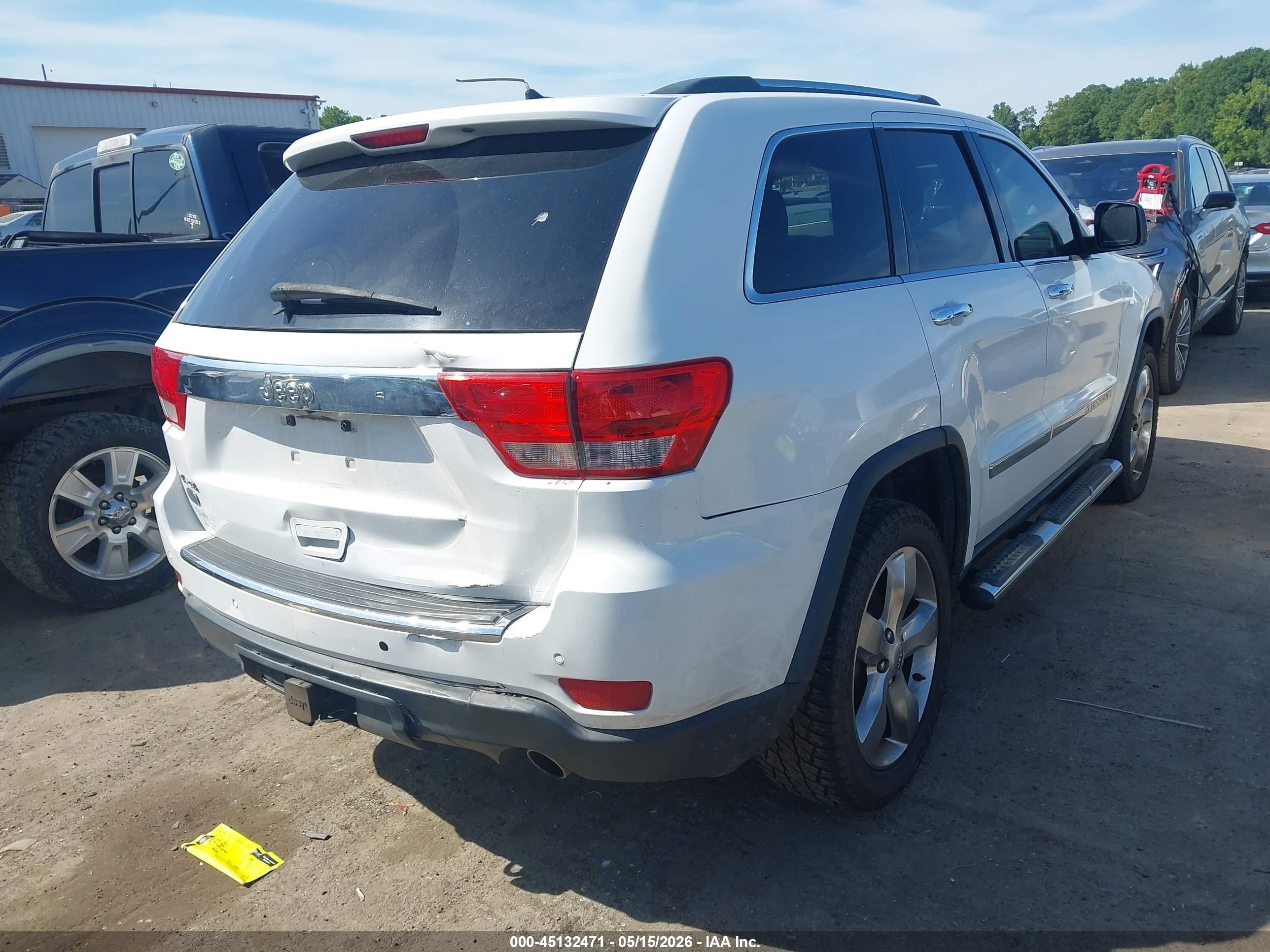 2013 Jeep Grand Cherokee Overland Белый vin: 1C4RJFCG0DC601266