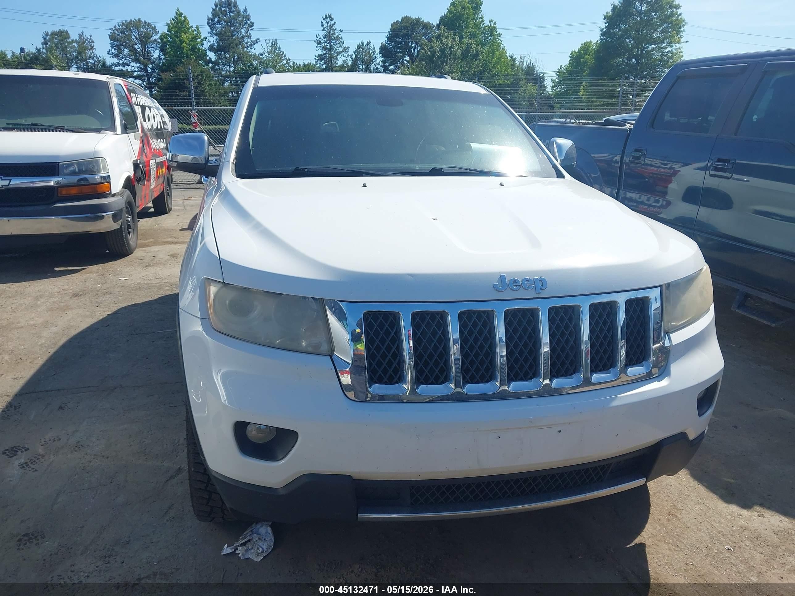 2013 Jeep Grand Cherokee Overland Белый vin: 1C4RJFCG0DC601266