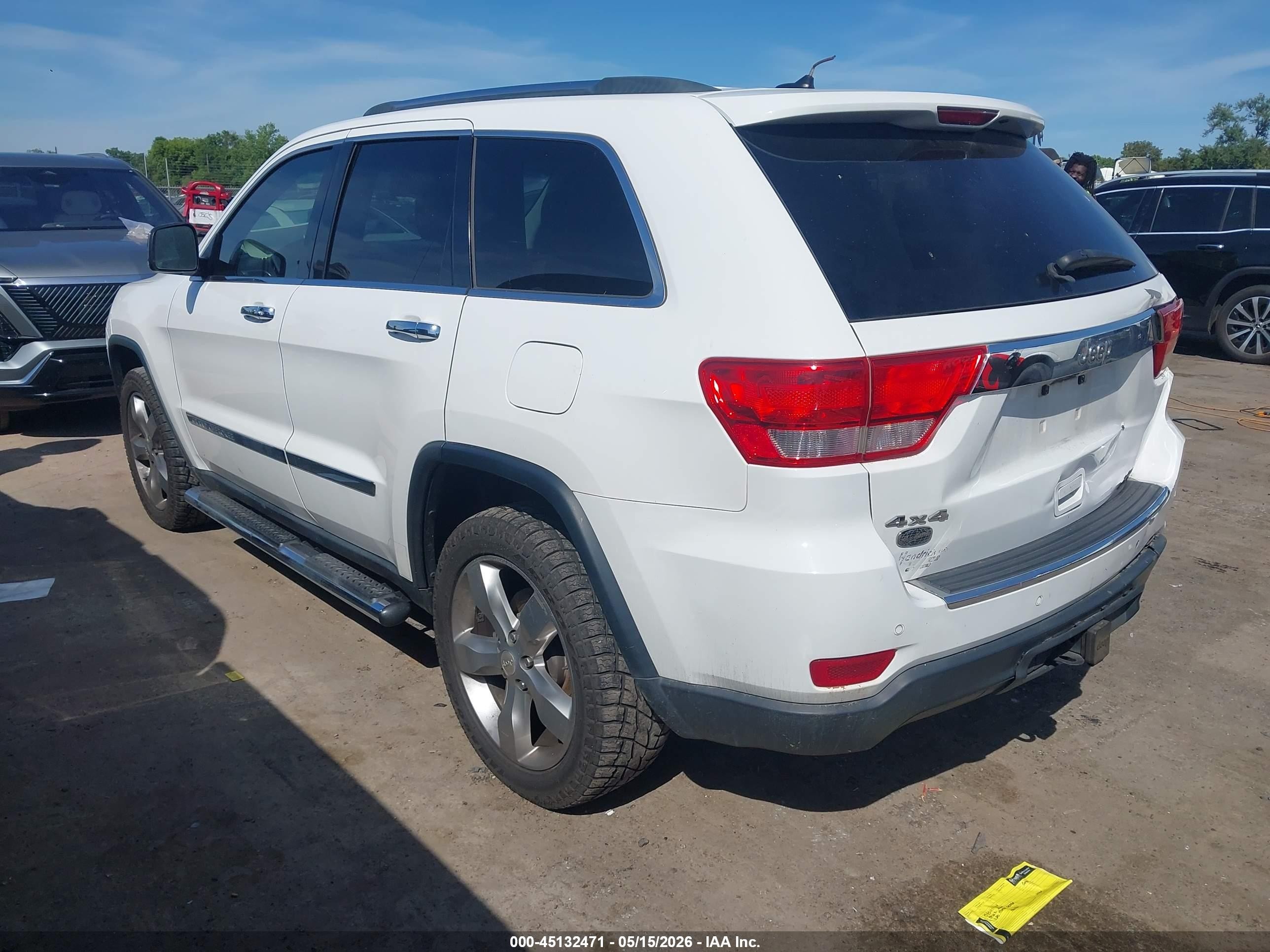 2013 Jeep Grand Cherokee Overland Белый vin: 1C4RJFCG0DC601266