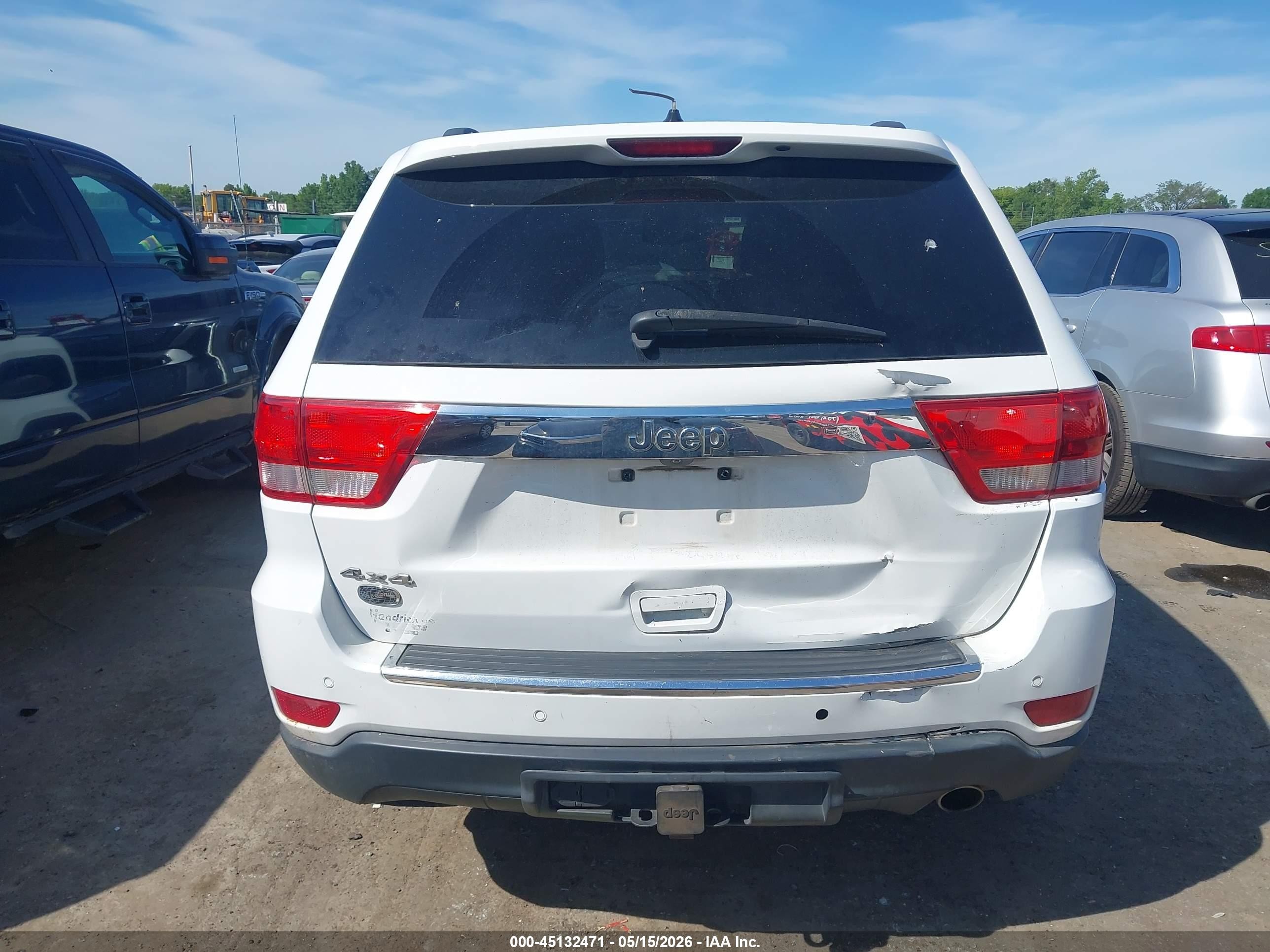 2013 Jeep Grand Cherokee Overland Белый vin: 1C4RJFCG0DC601266