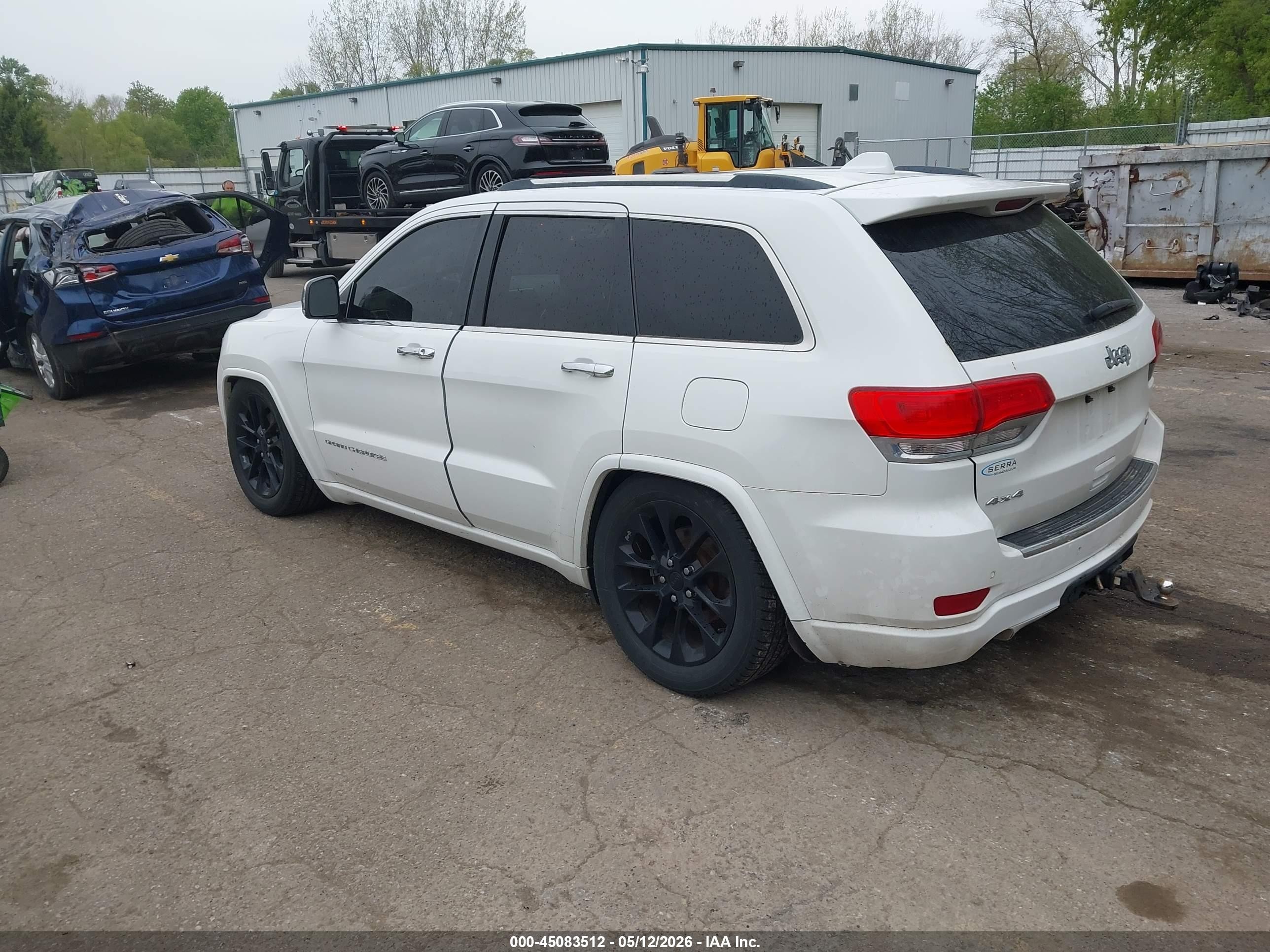 2014 Jeep Grand Cherokee Overland White vin: 1C4RJFCG0EC122380