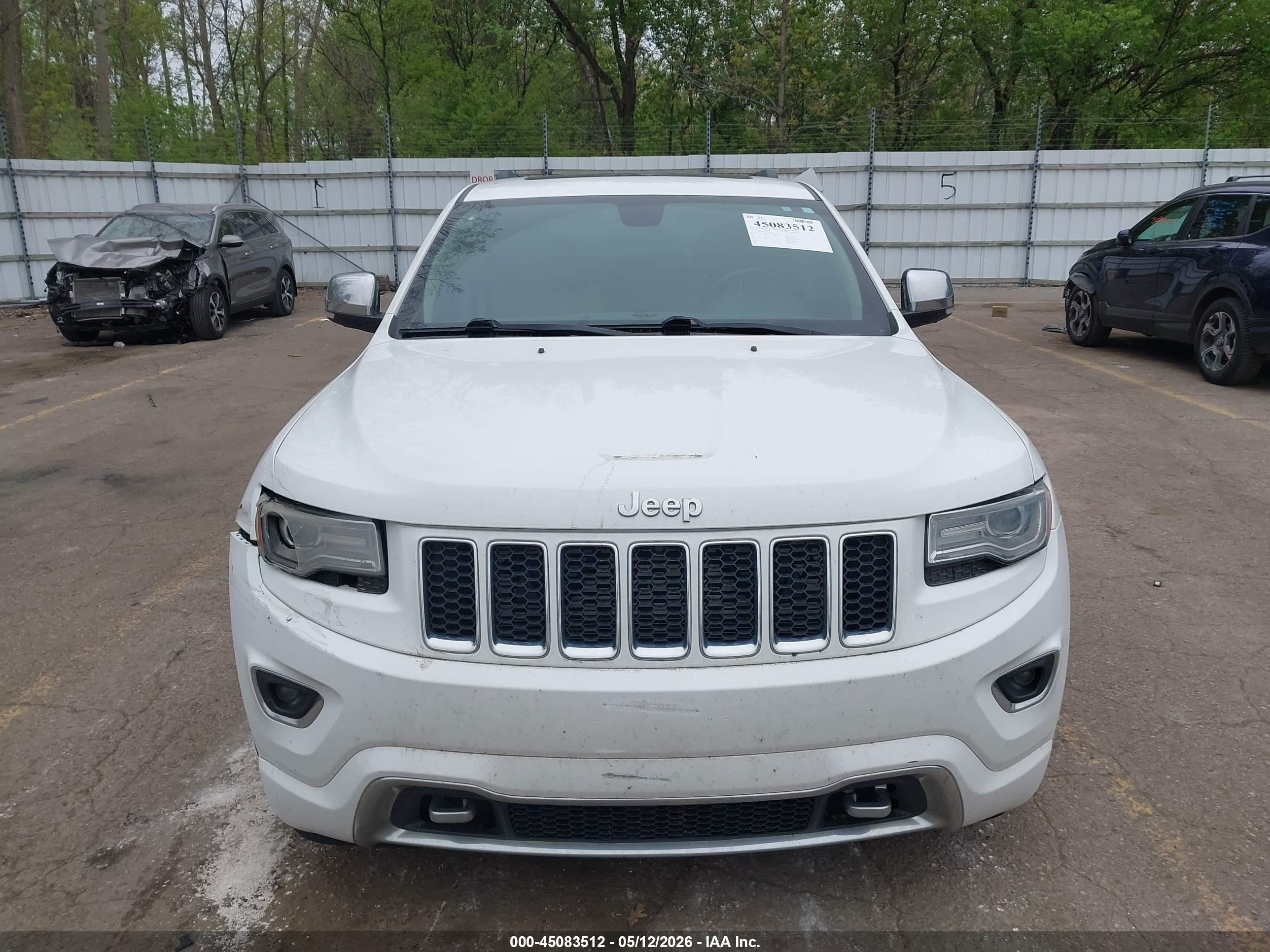 2014 Jeep Grand Cherokee Overland White vin: 1C4RJFCG0EC122380