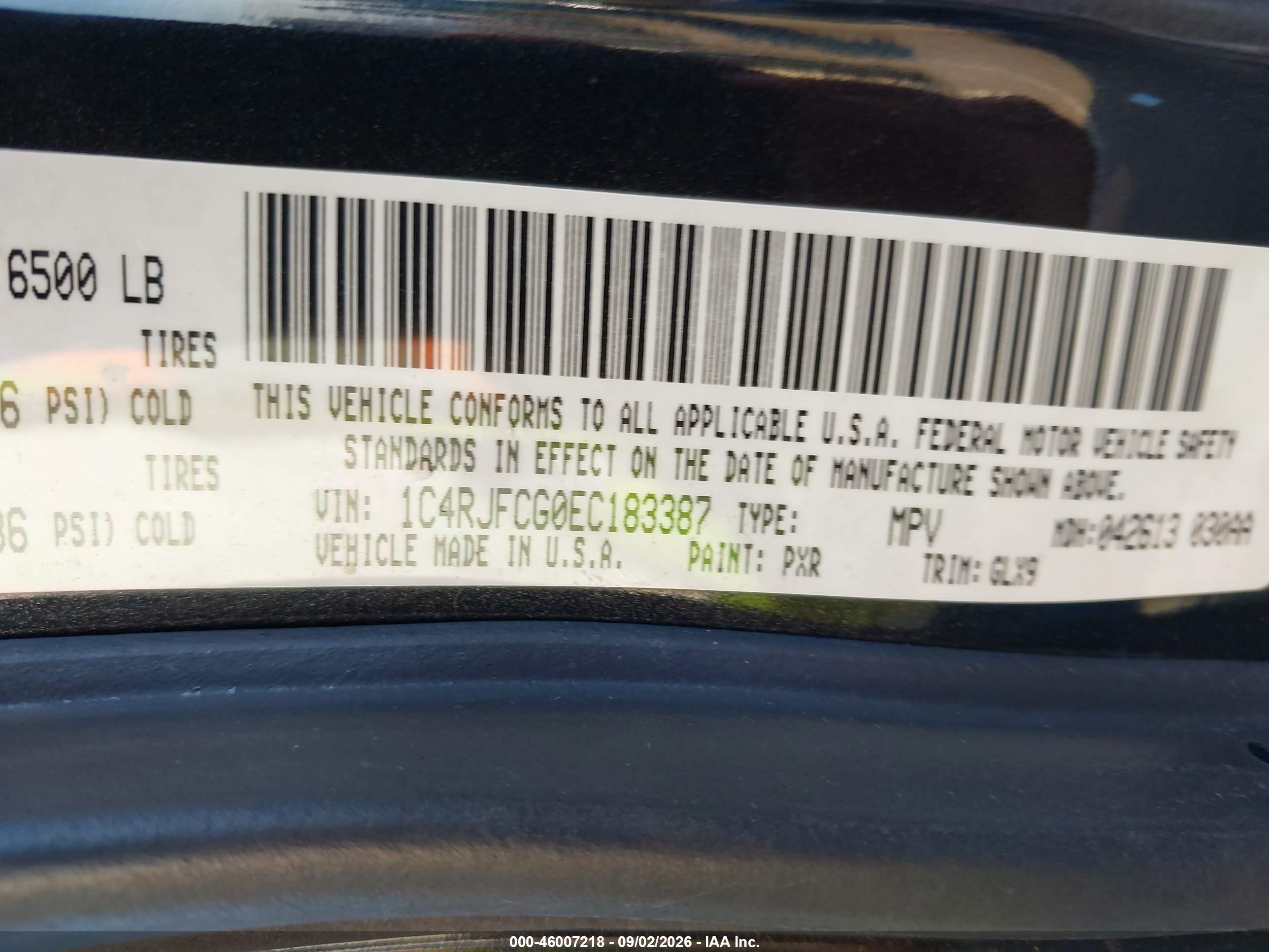 2014 Jeep Grand Cherokee Overland Black vin: 1C4RJFCG0EC183387