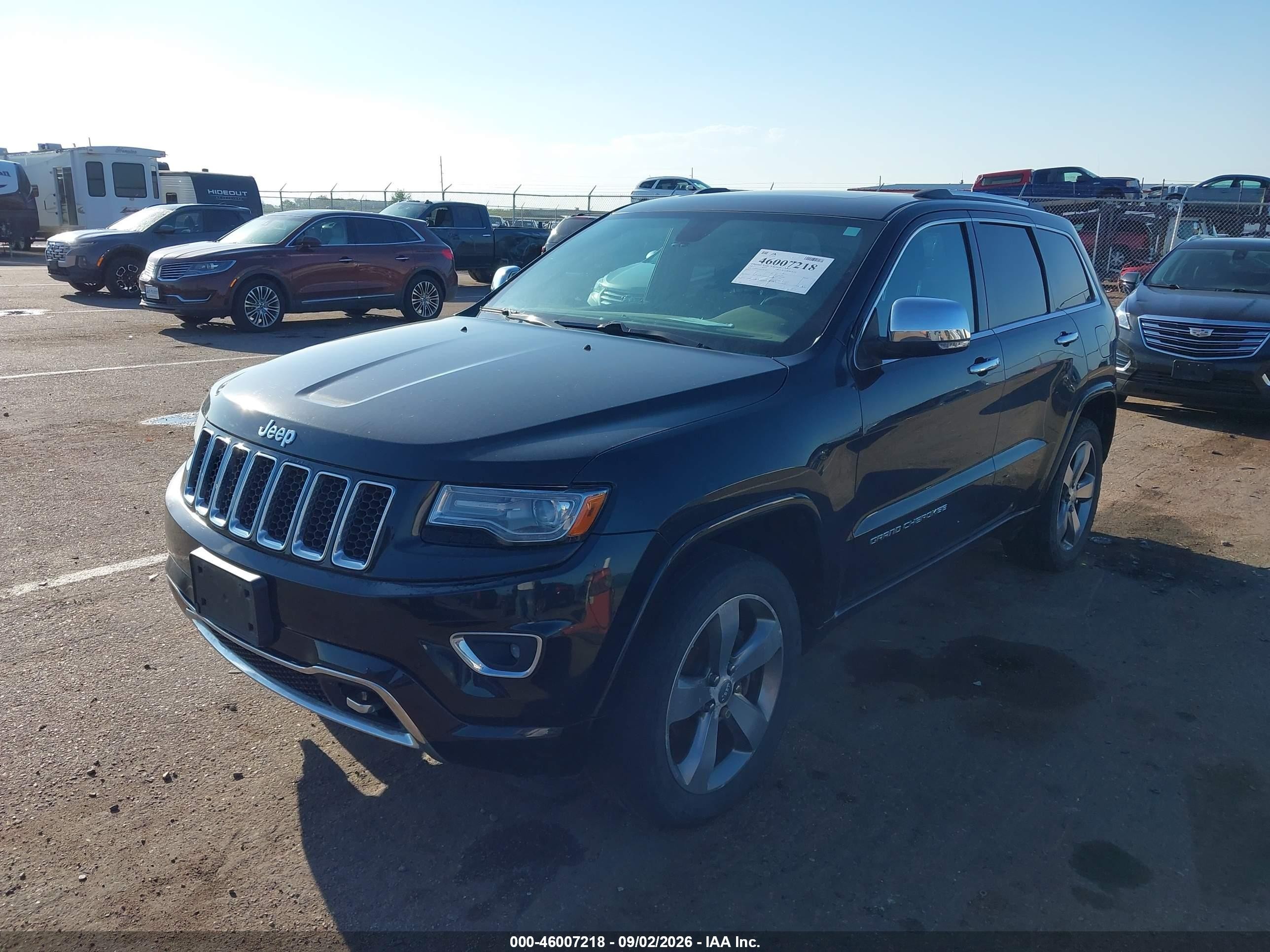 2014 Jeep Grand Cherokee Overland Black vin: 1C4RJFCG0EC183387