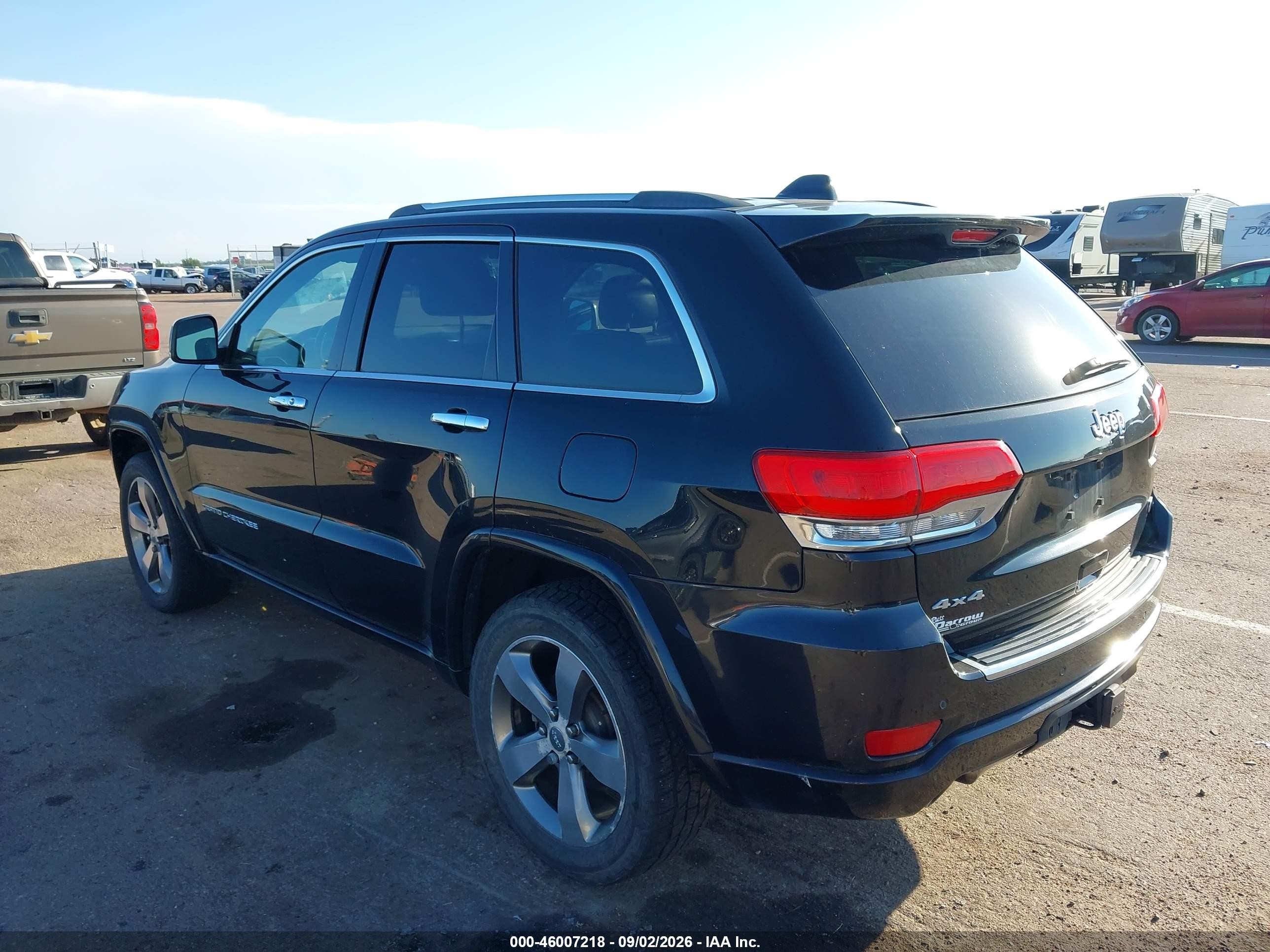 2014 Jeep Grand Cherokee Overland Black vin: 1C4RJFCG0EC183387