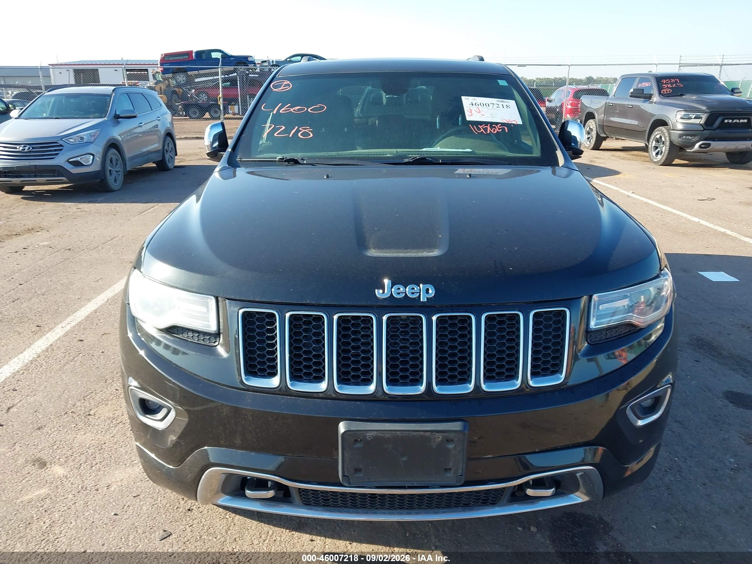 2014 Jeep Grand Cherokee Overland Black vin: 1C4RJFCG0EC183387