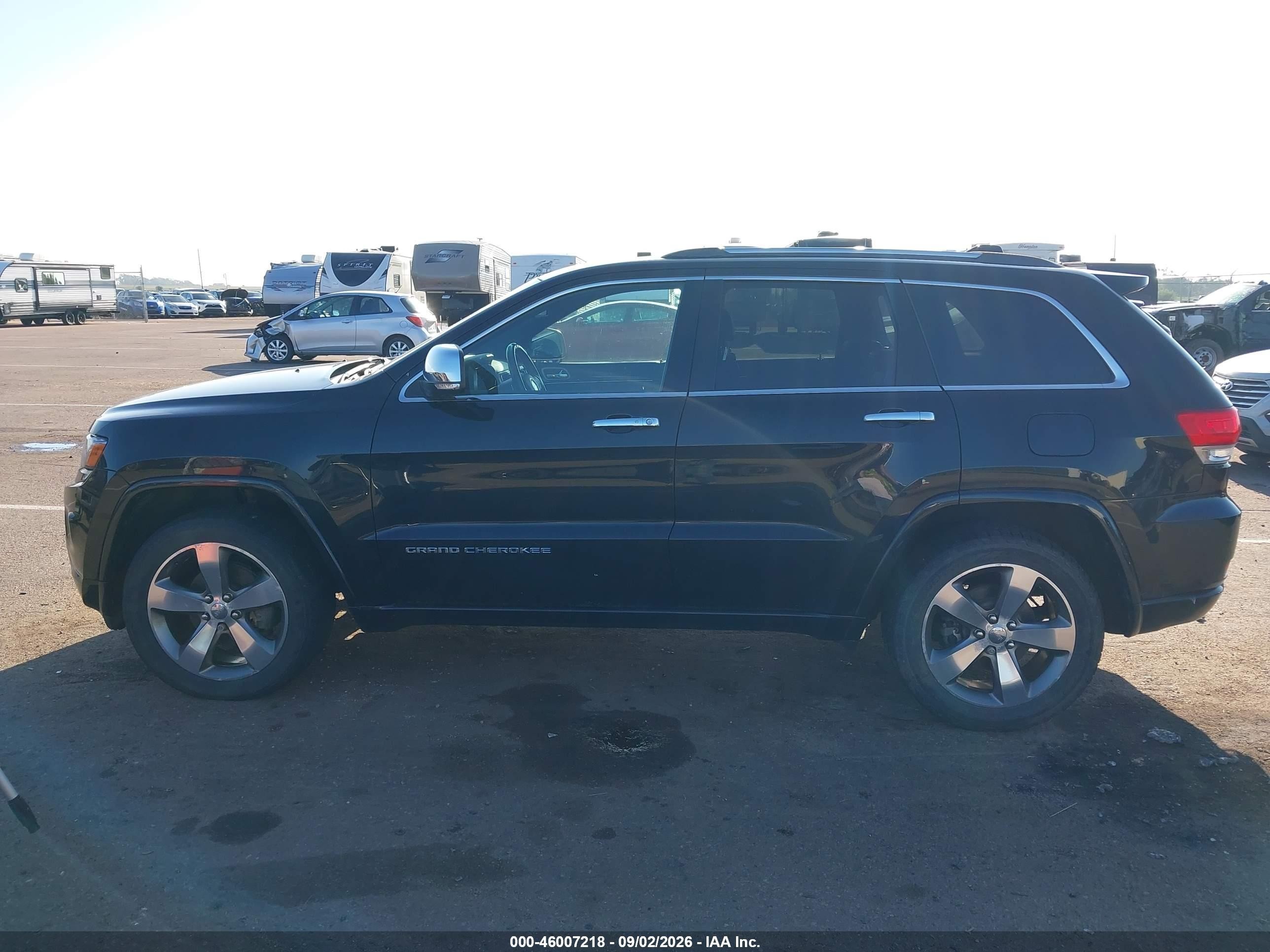 2014 Jeep Grand Cherokee Overland Black vin: 1C4RJFCG0EC183387