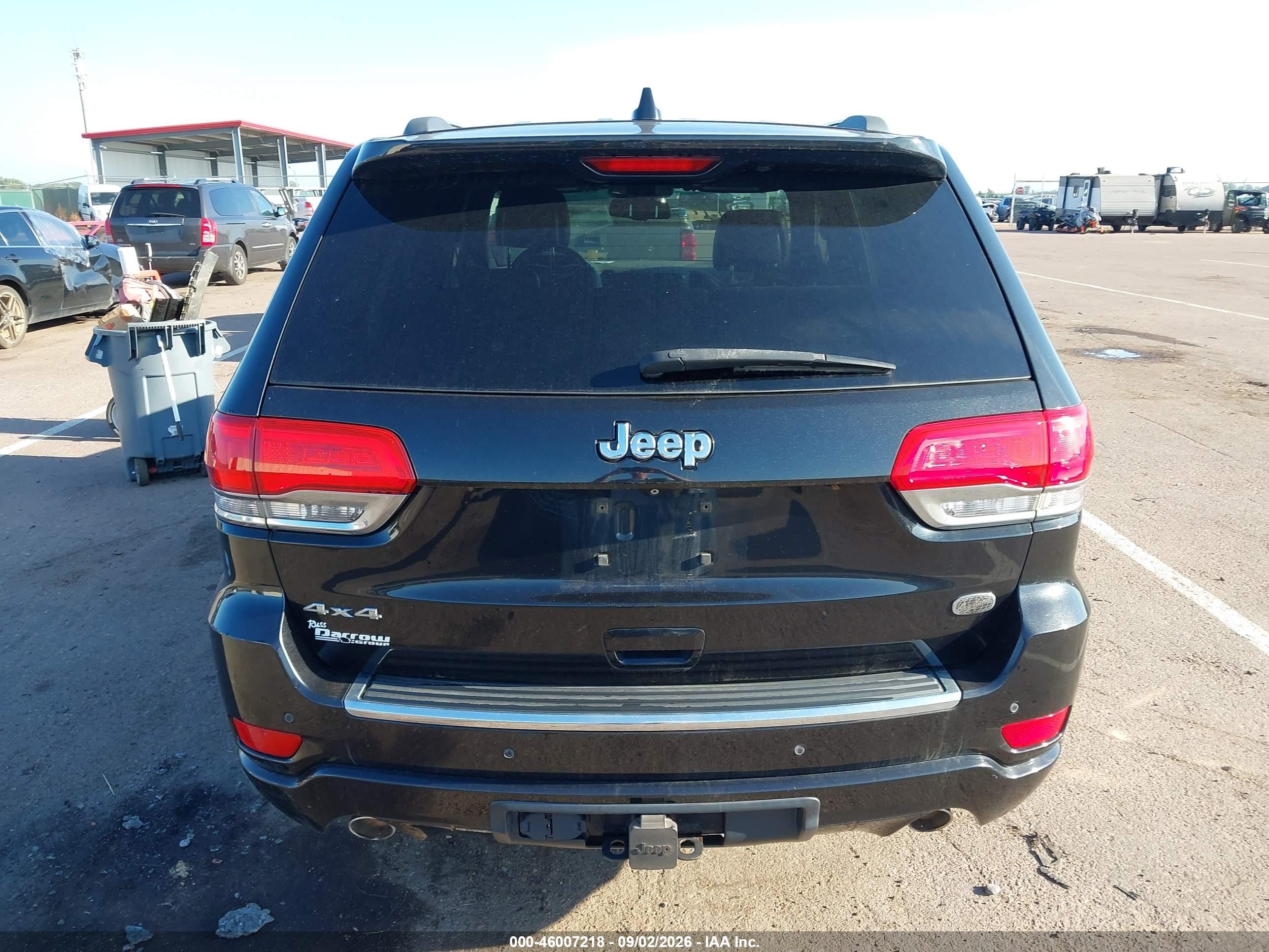 2014 Jeep Grand Cherokee Overland Black vin: 1C4RJFCG0EC183387