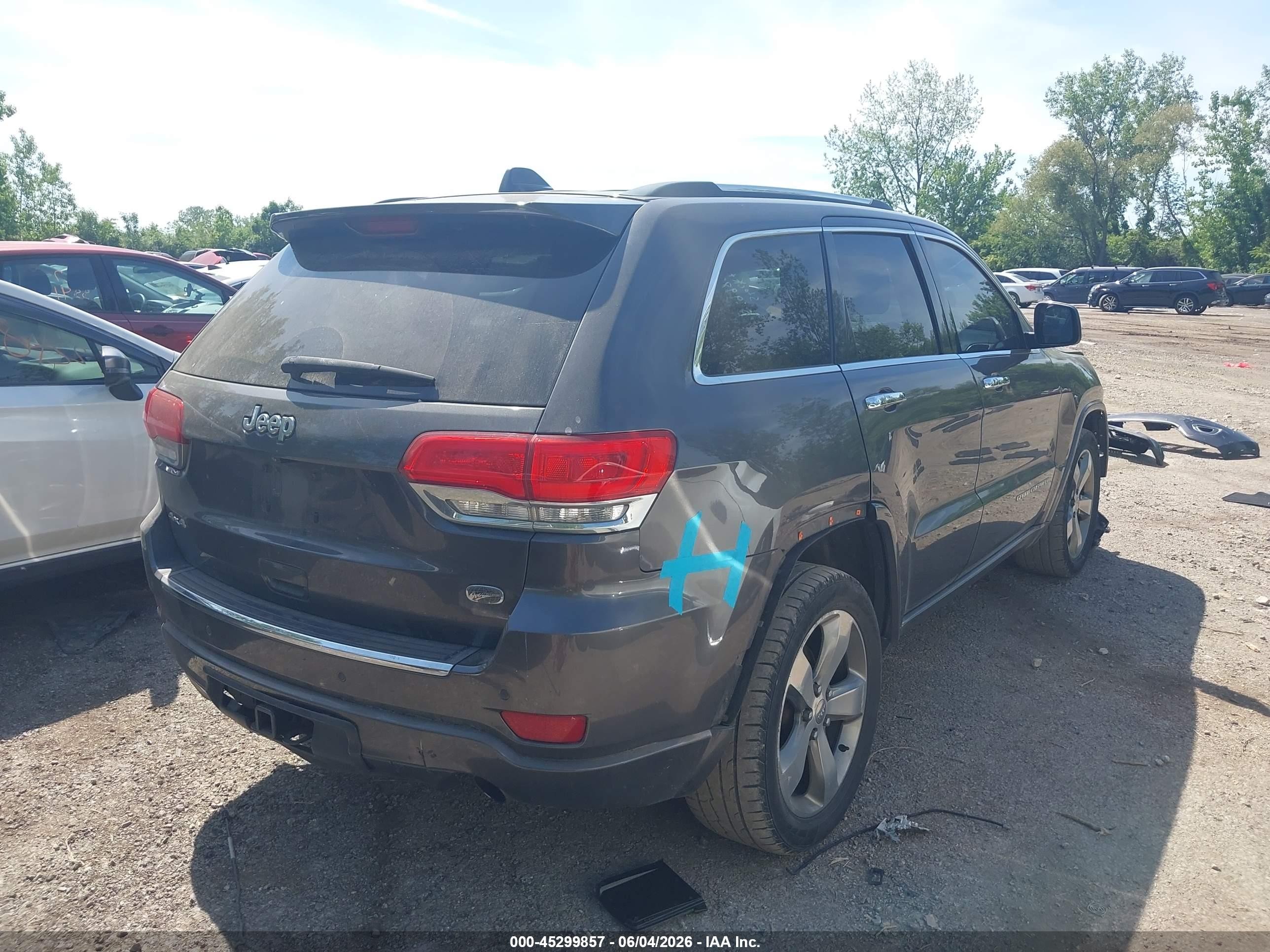 2014 Jeep Grand Cherokee Overland Gray vin: 1C4RJFCG0EC247587