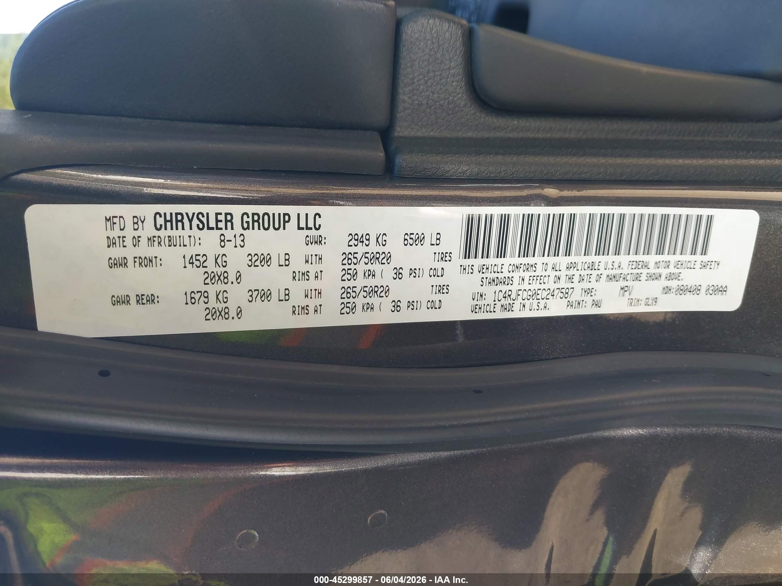 2014 Jeep Grand Cherokee Overland Gray vin: 1C4RJFCG0EC247587