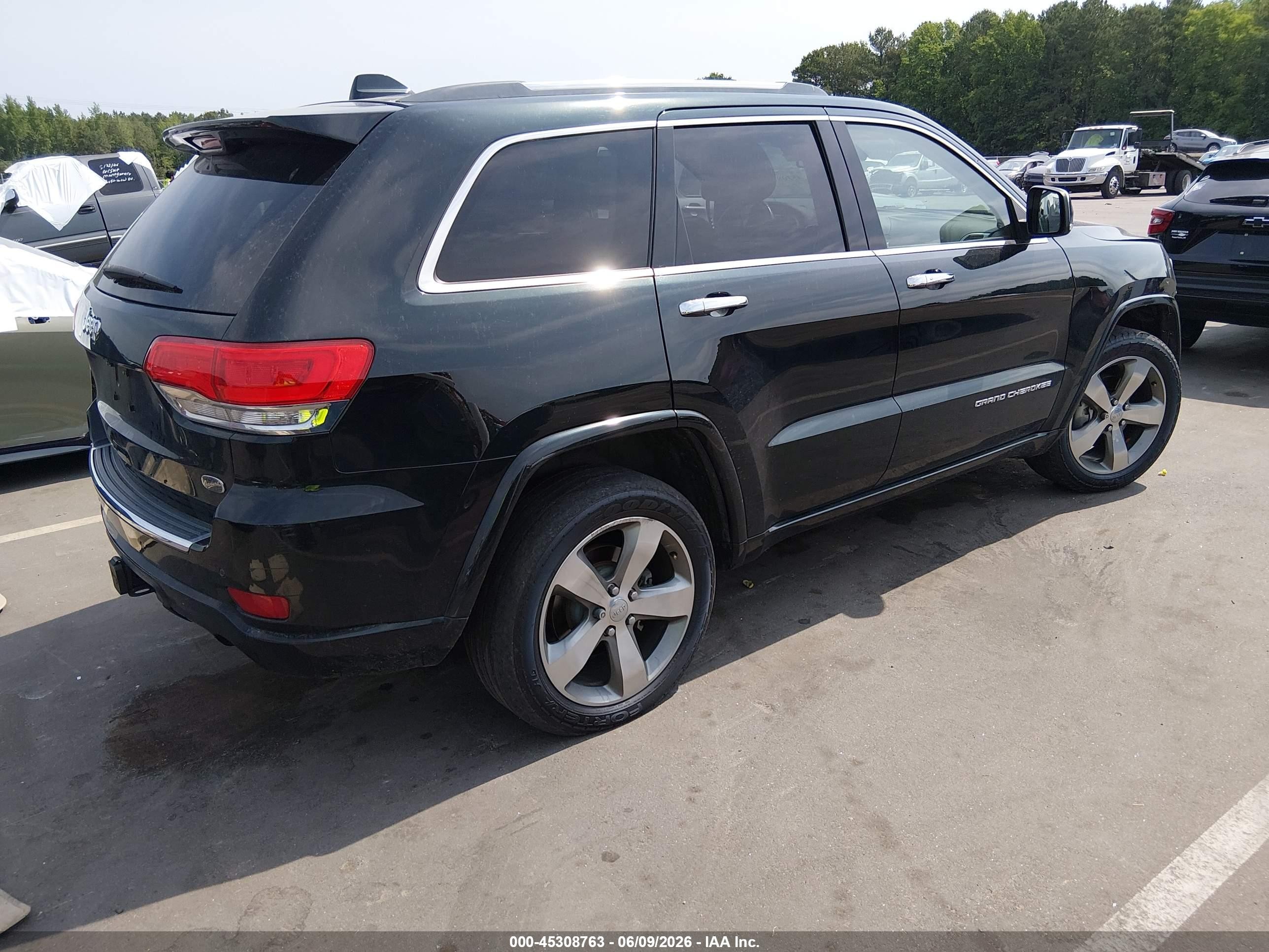2014 Jeep Grand Cherokee Overland Black vin: 1C4RJFCG0EC255317
