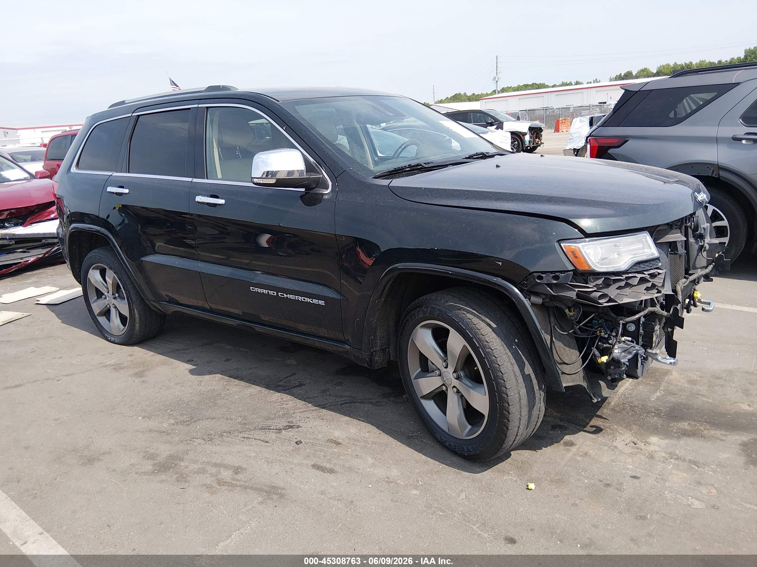 2014 Jeep Grand Cherokee Overland Black vin: 1C4RJFCG0EC255317