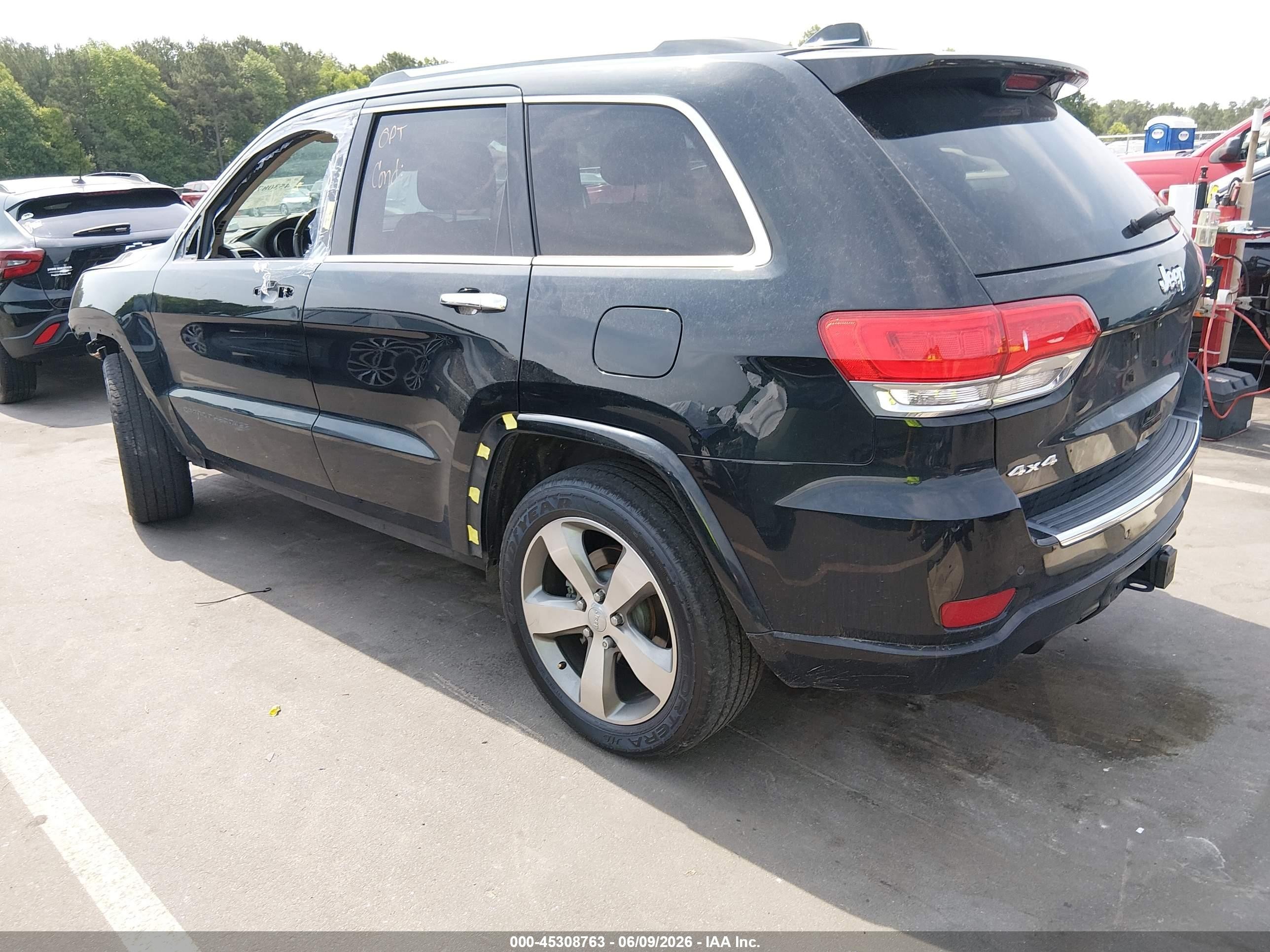 2014 Jeep Grand Cherokee Overland Black vin: 1C4RJFCG0EC255317