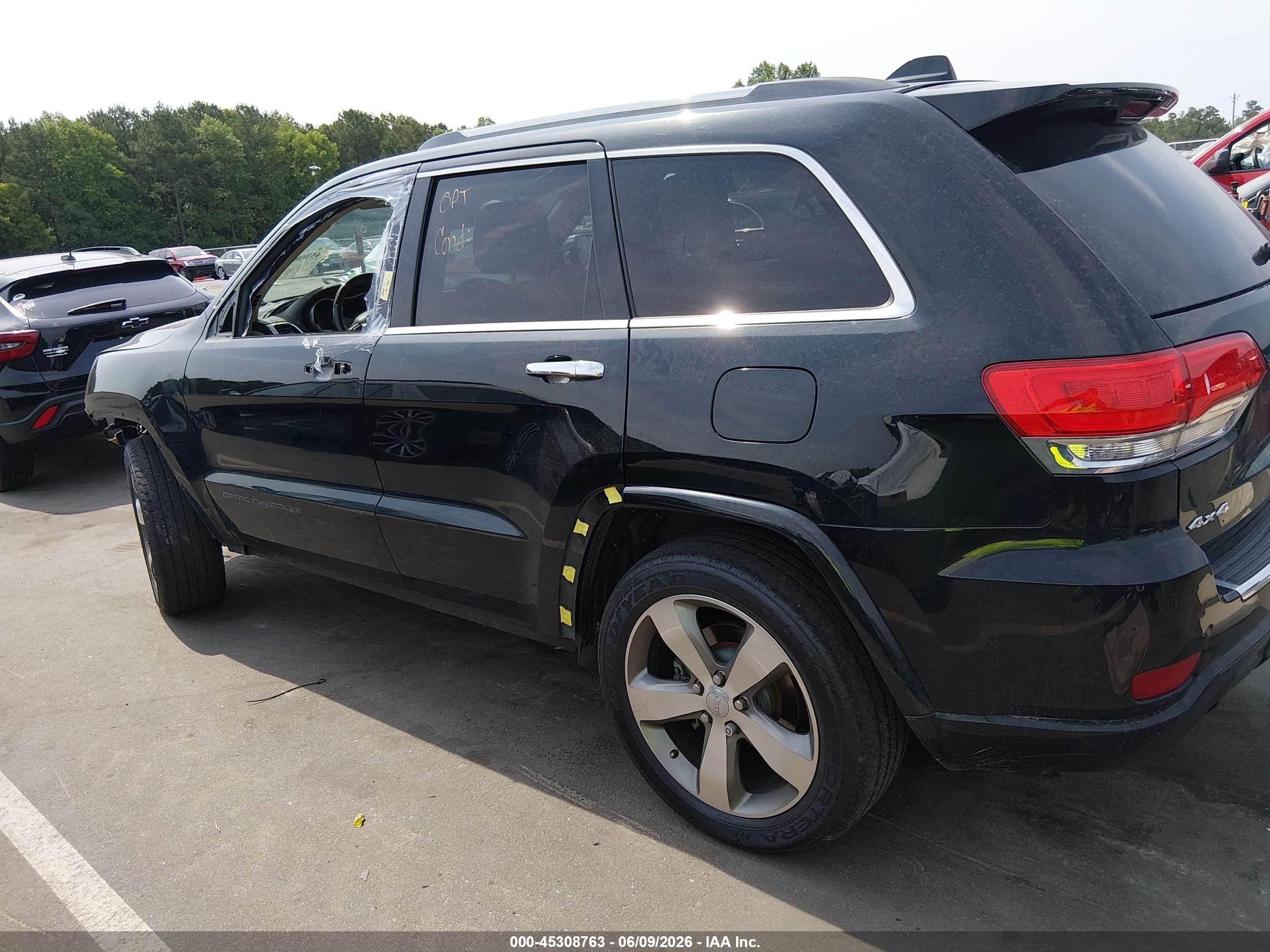 2014 Jeep Grand Cherokee Overland Black vin: 1C4RJFCG0EC255317