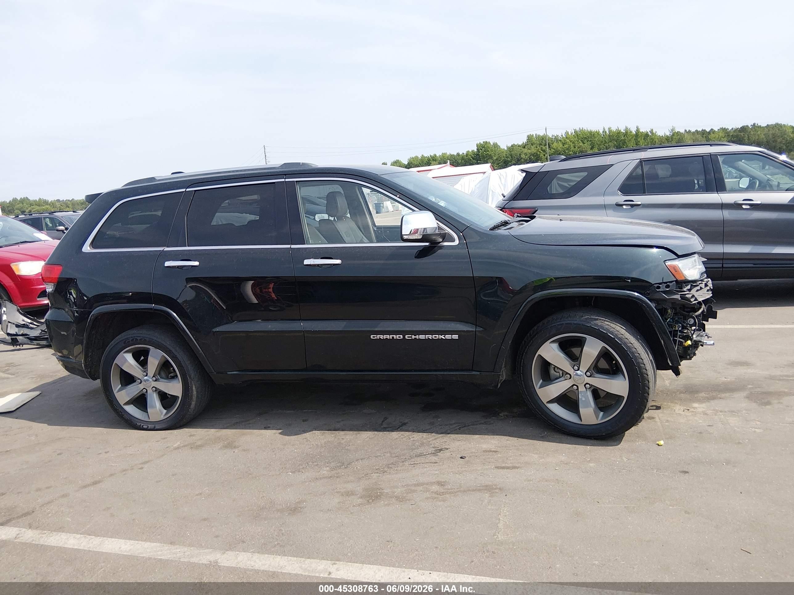 2014 Jeep Grand Cherokee Overland Black vin: 1C4RJFCG0EC255317