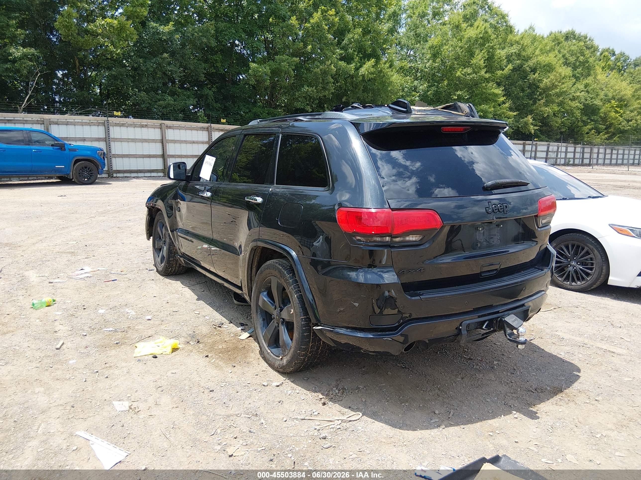 2014 Jeep Grand Cherokee Overland Black vin: 1C4RJFCG0EC272621